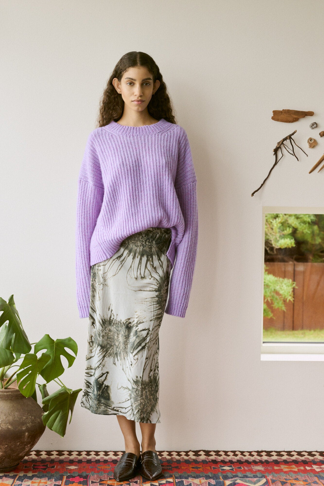Elmi Sea Urchin Crop Bias nederdel - Grey Combo