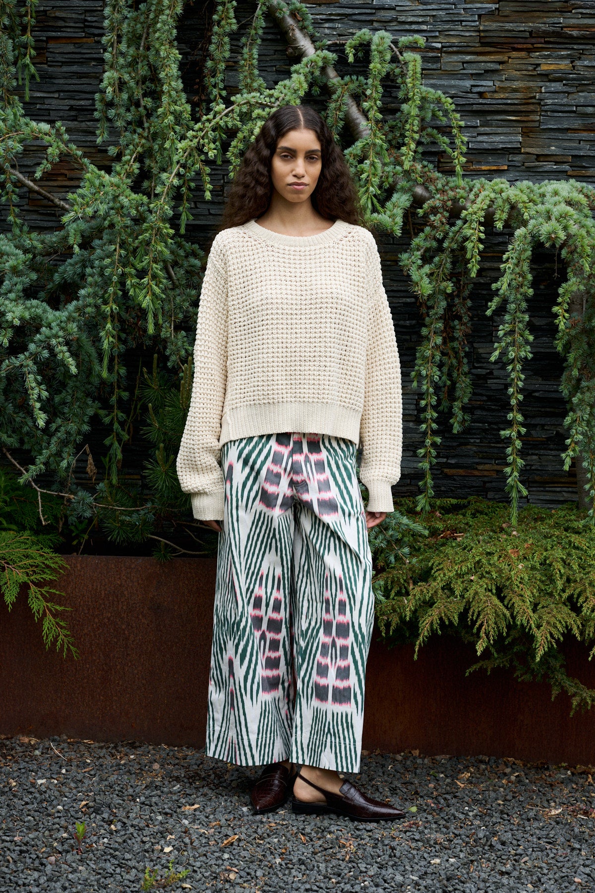 Amari Ikat Combat Crop bukser - Forrest Pink Sand