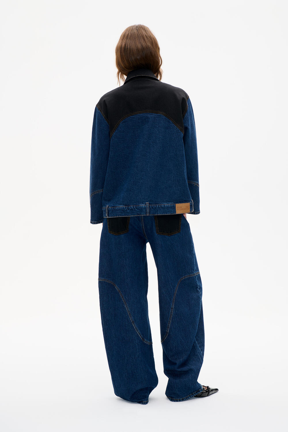 Bayson denimjakke - Blue Black Mix