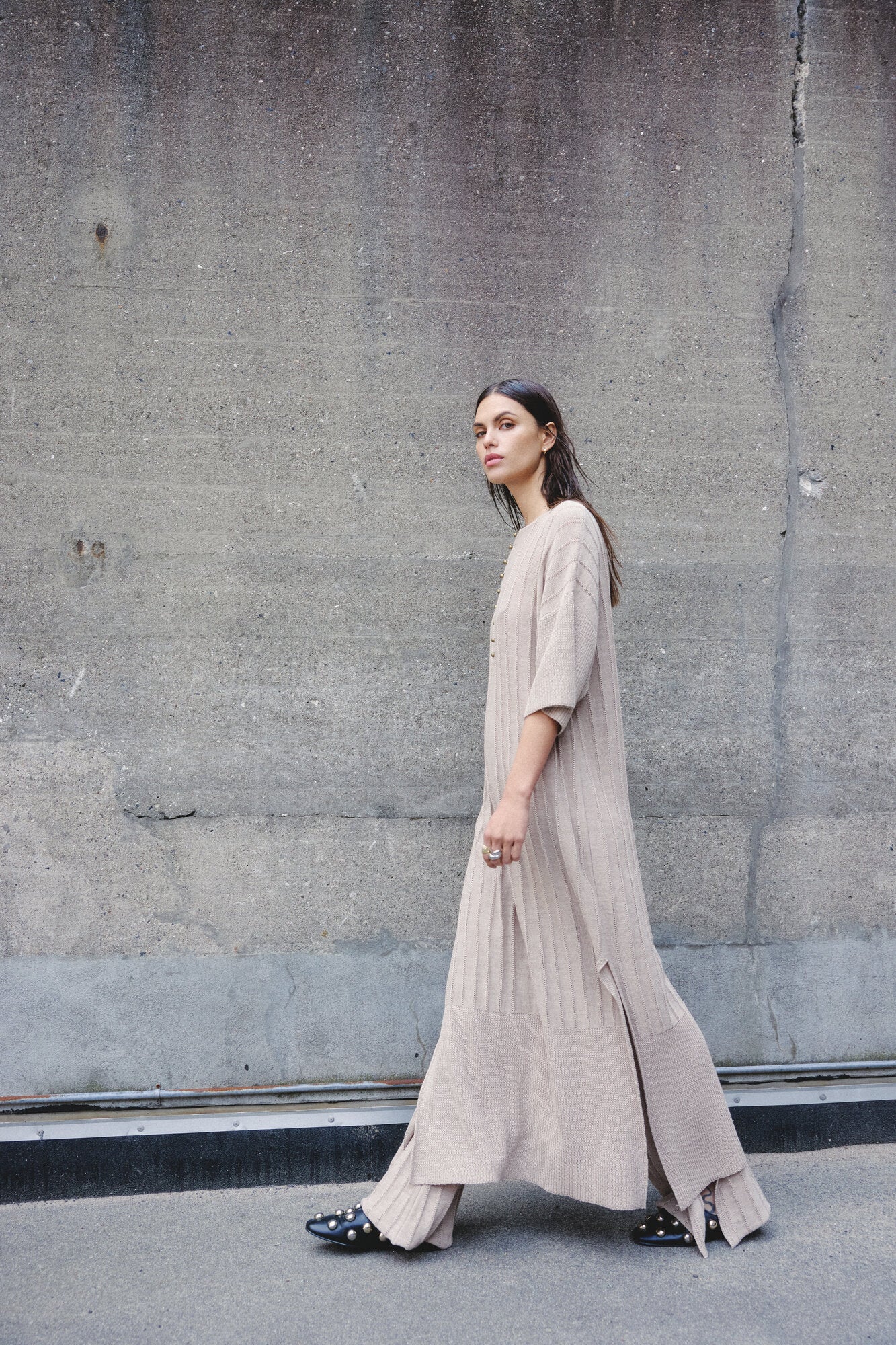Stellan Summer Linen kjole - Cobblestone