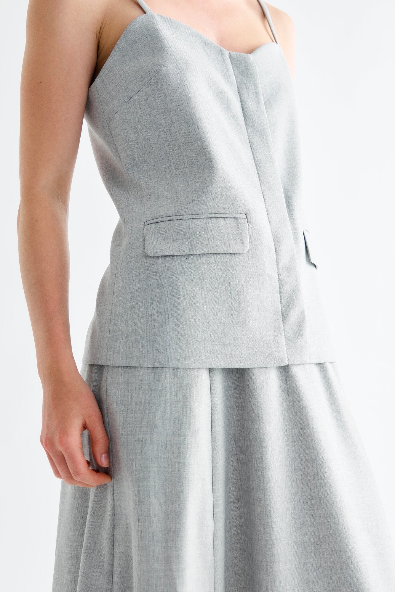 Thalia top - 056 Light Grey Melange