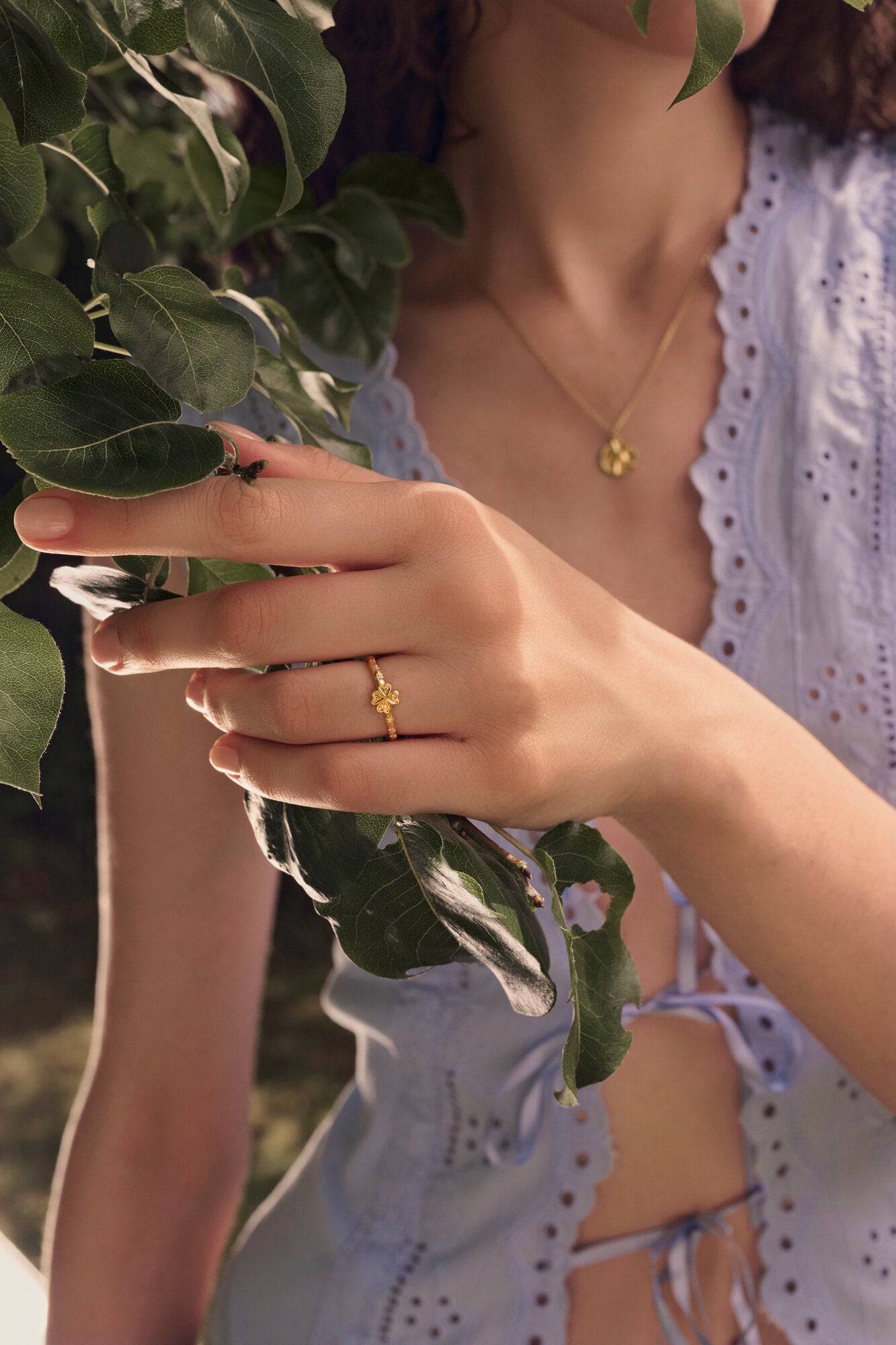 Clover ring - forgyldt