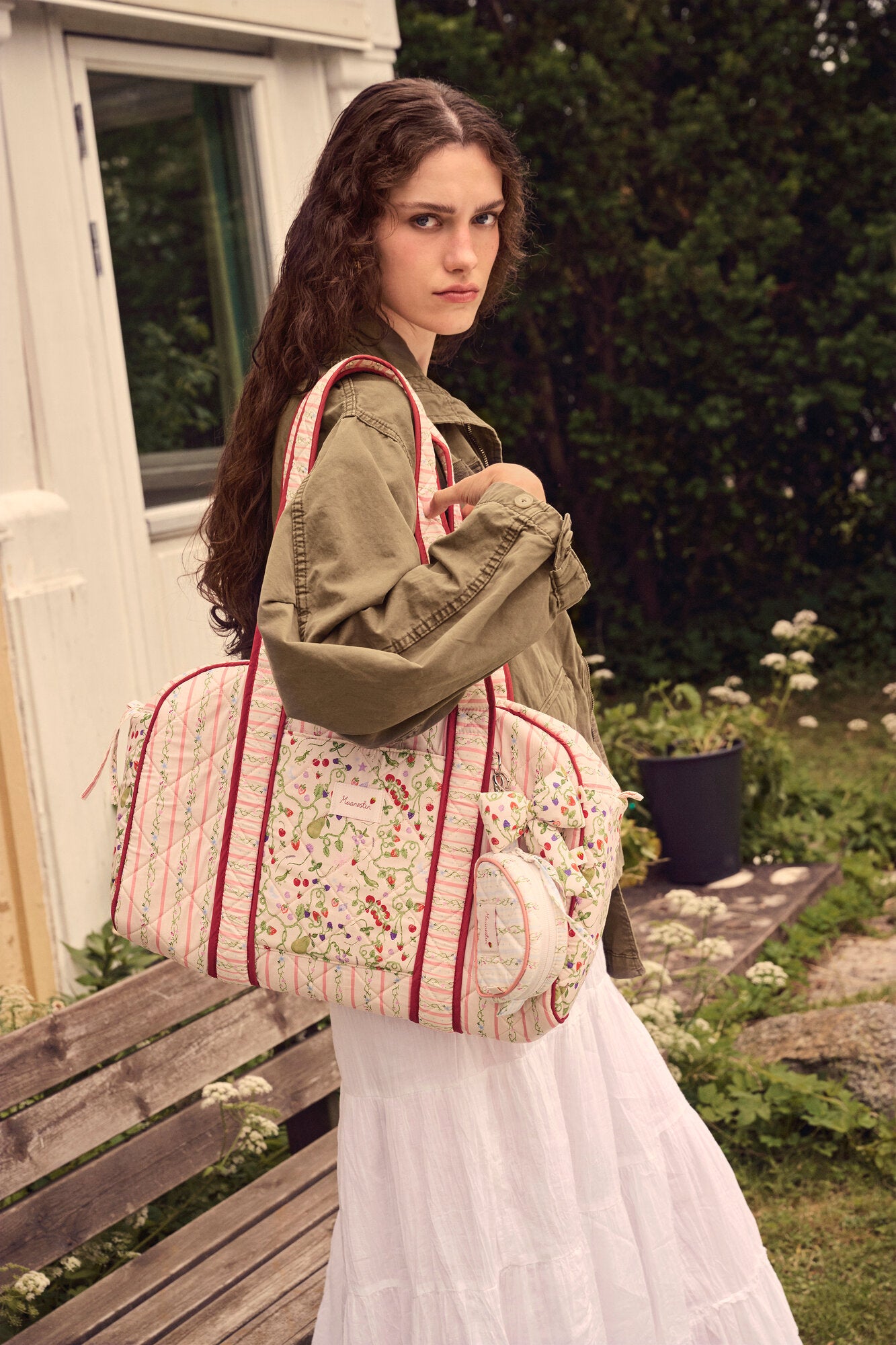 Suvi Quilted taske - Summer Stripes Peach