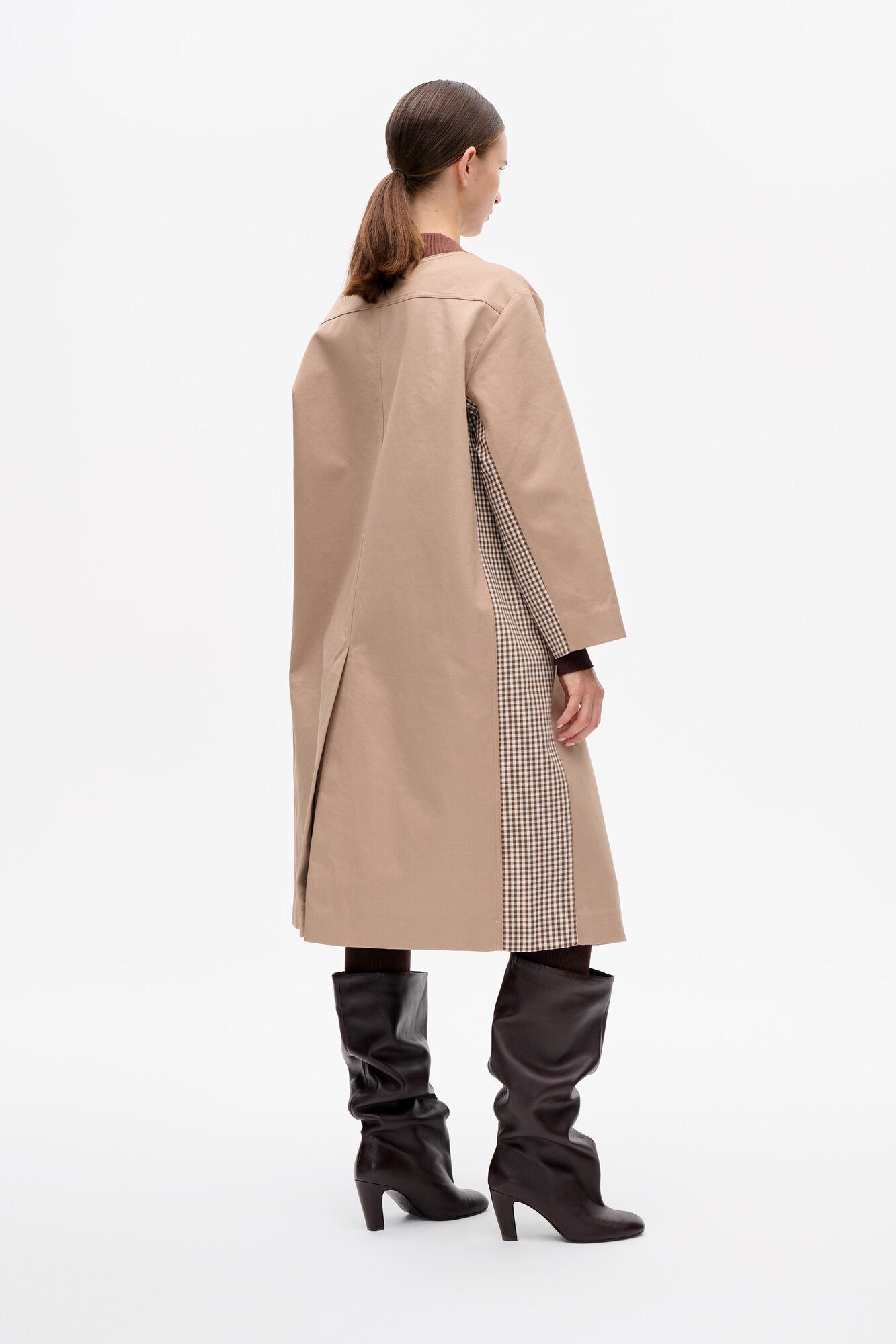 Dagny trenchcoat - Portabella Camel Check