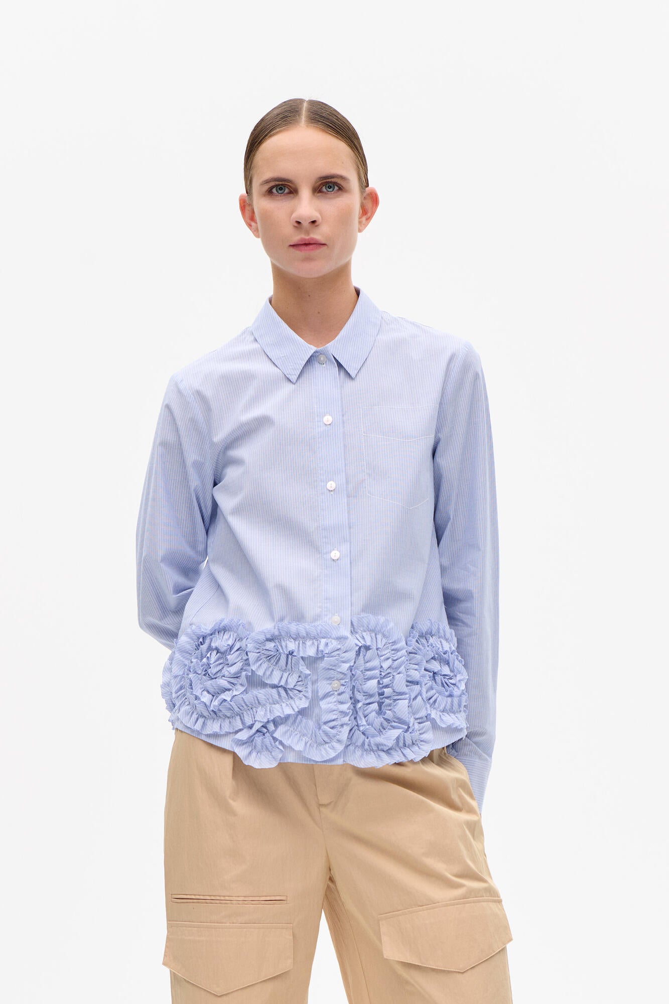 Mariel skjorte - Blue Heron Stripe