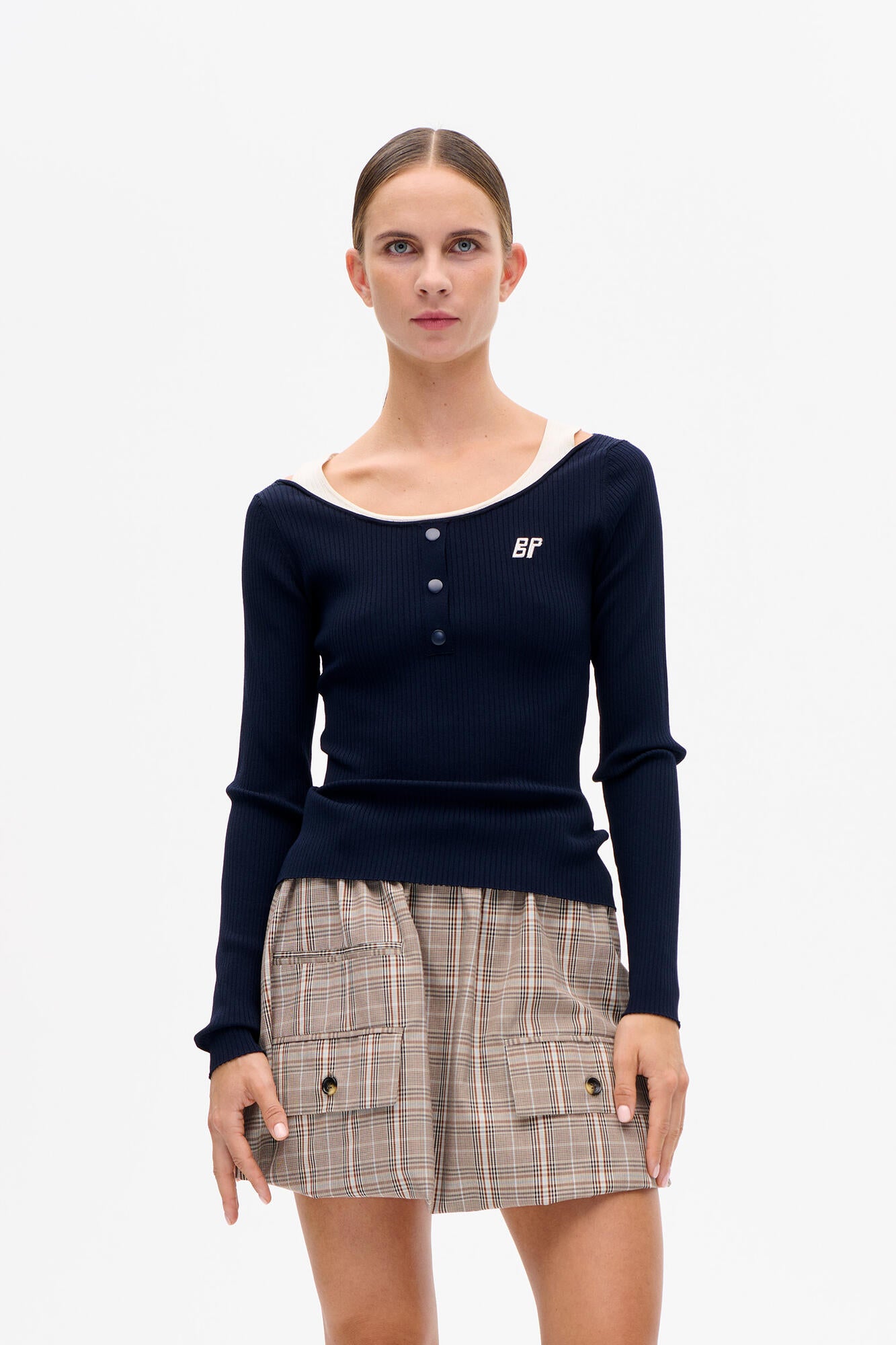 Clary langærmet t-shirt - Baritone Blue