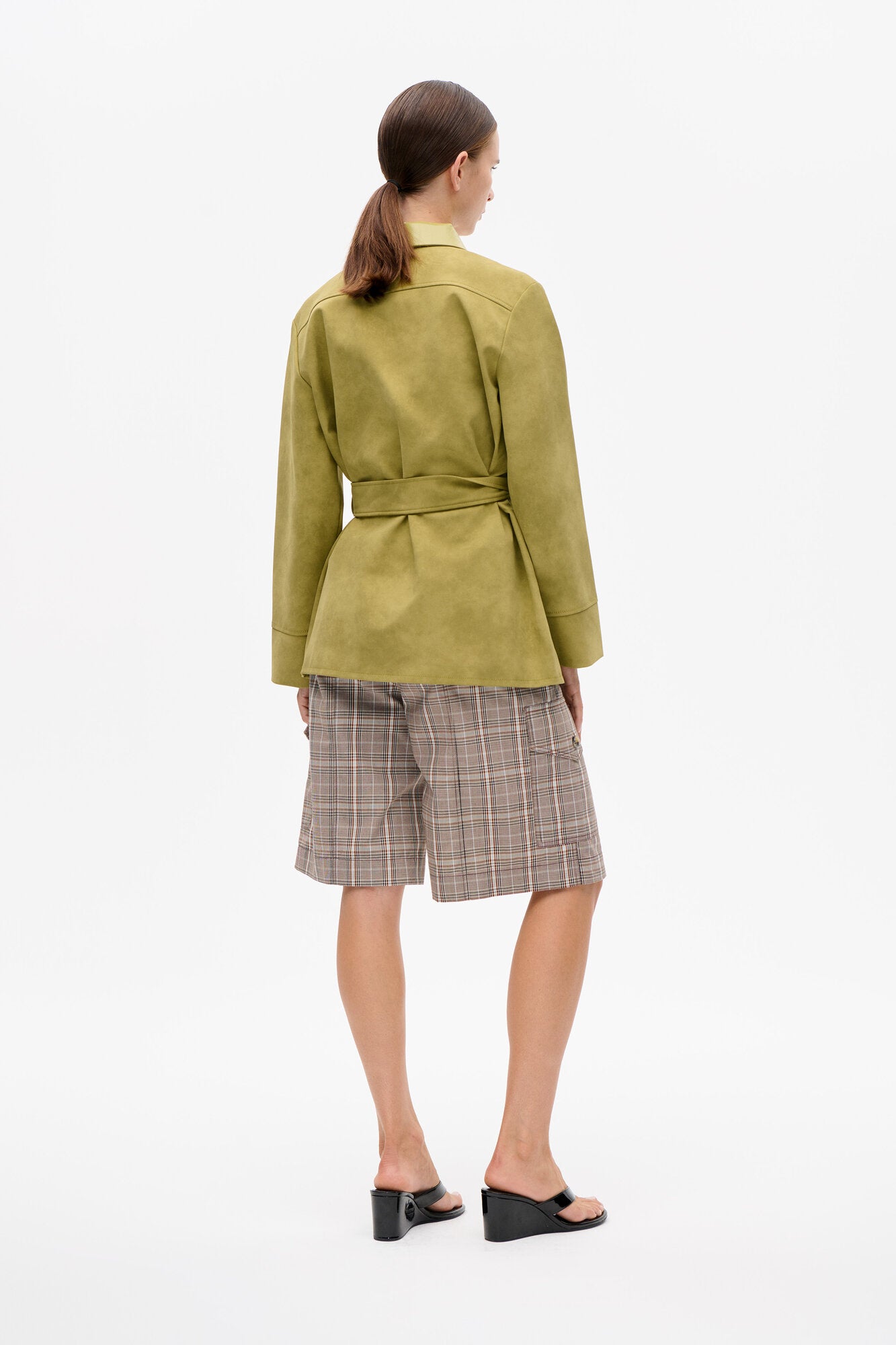 Neeto shorts - Brown Mini Check