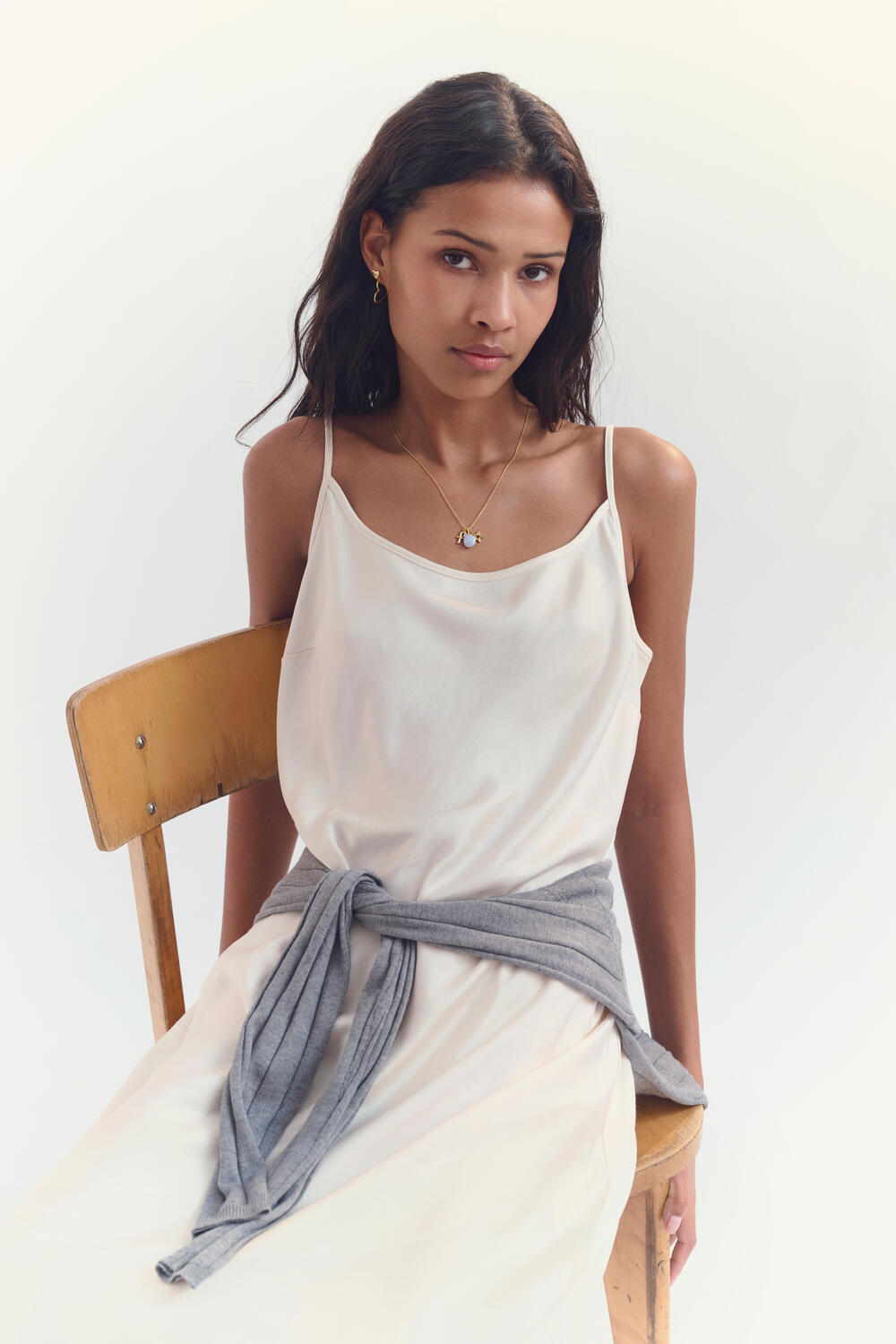 Blue Lace Air vedhæng - forgyldt