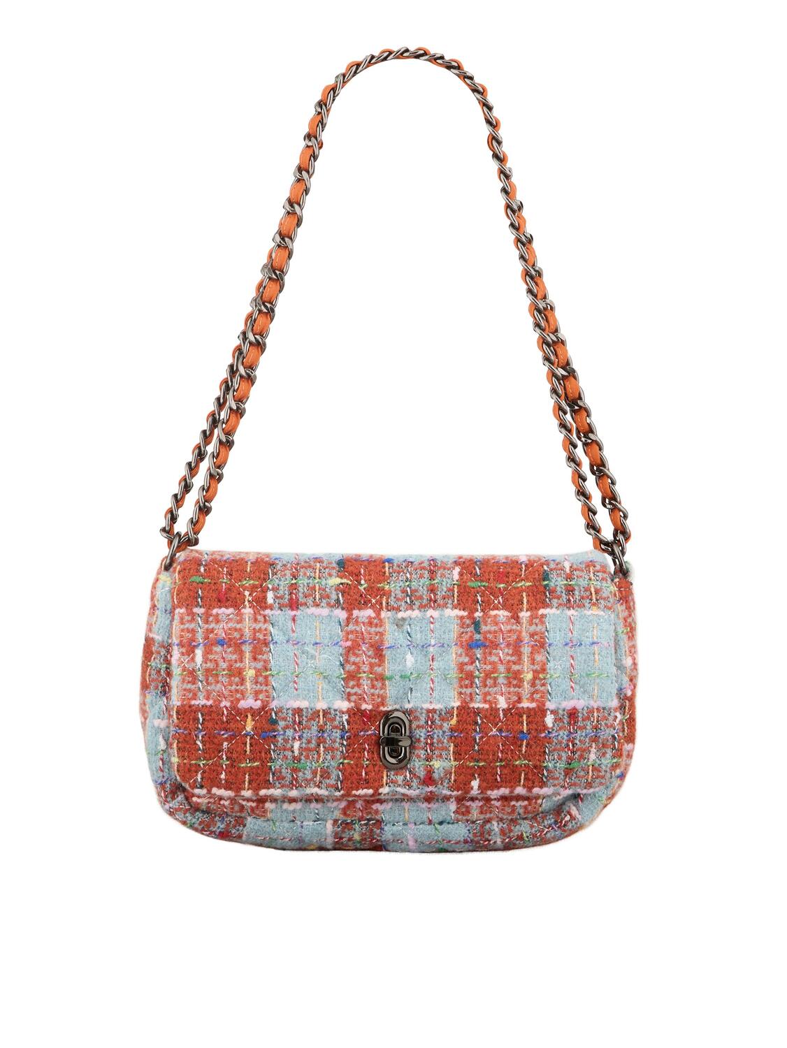 Beau Checked Hollis taske - rooibos orange