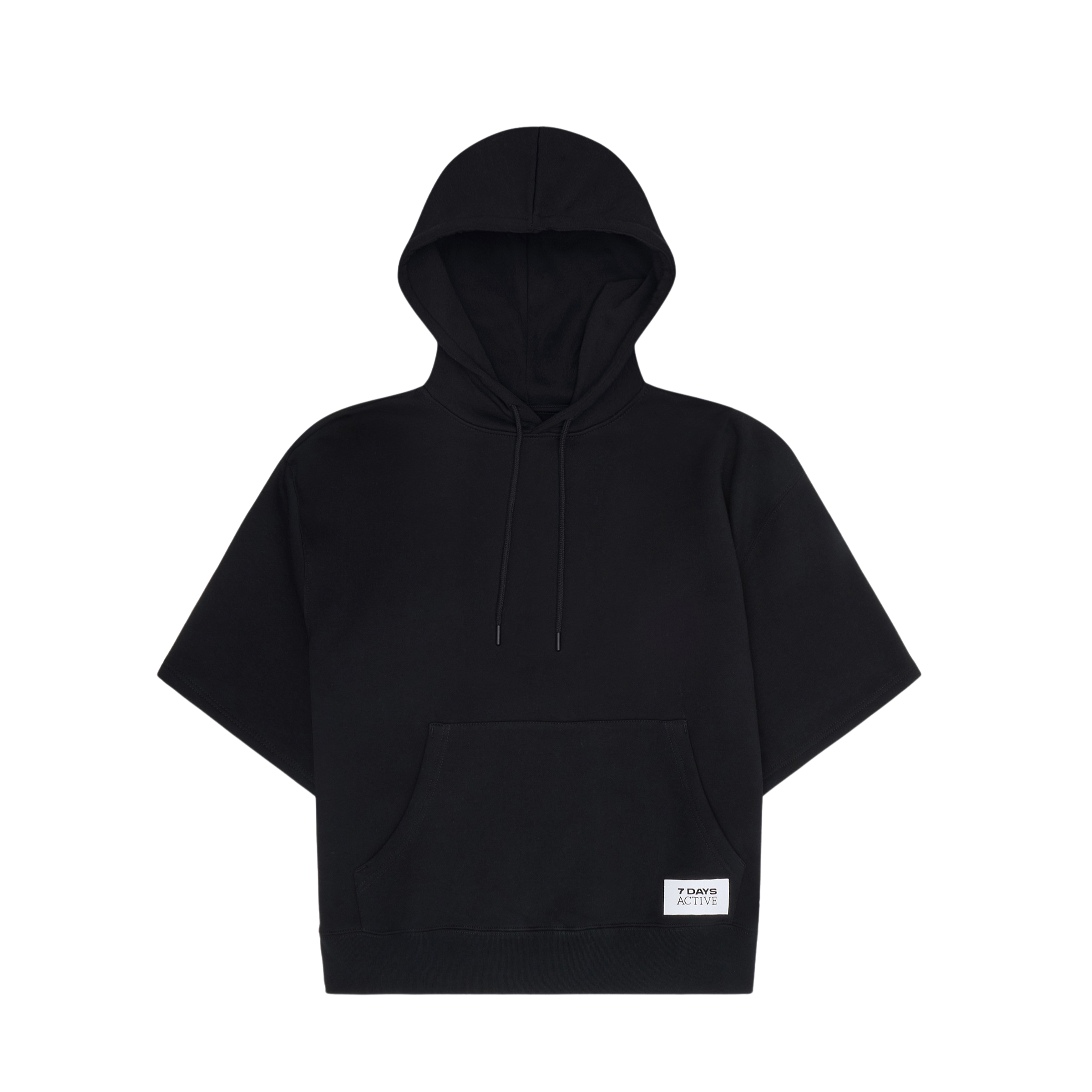 Organic kortærmet hoodie - sort