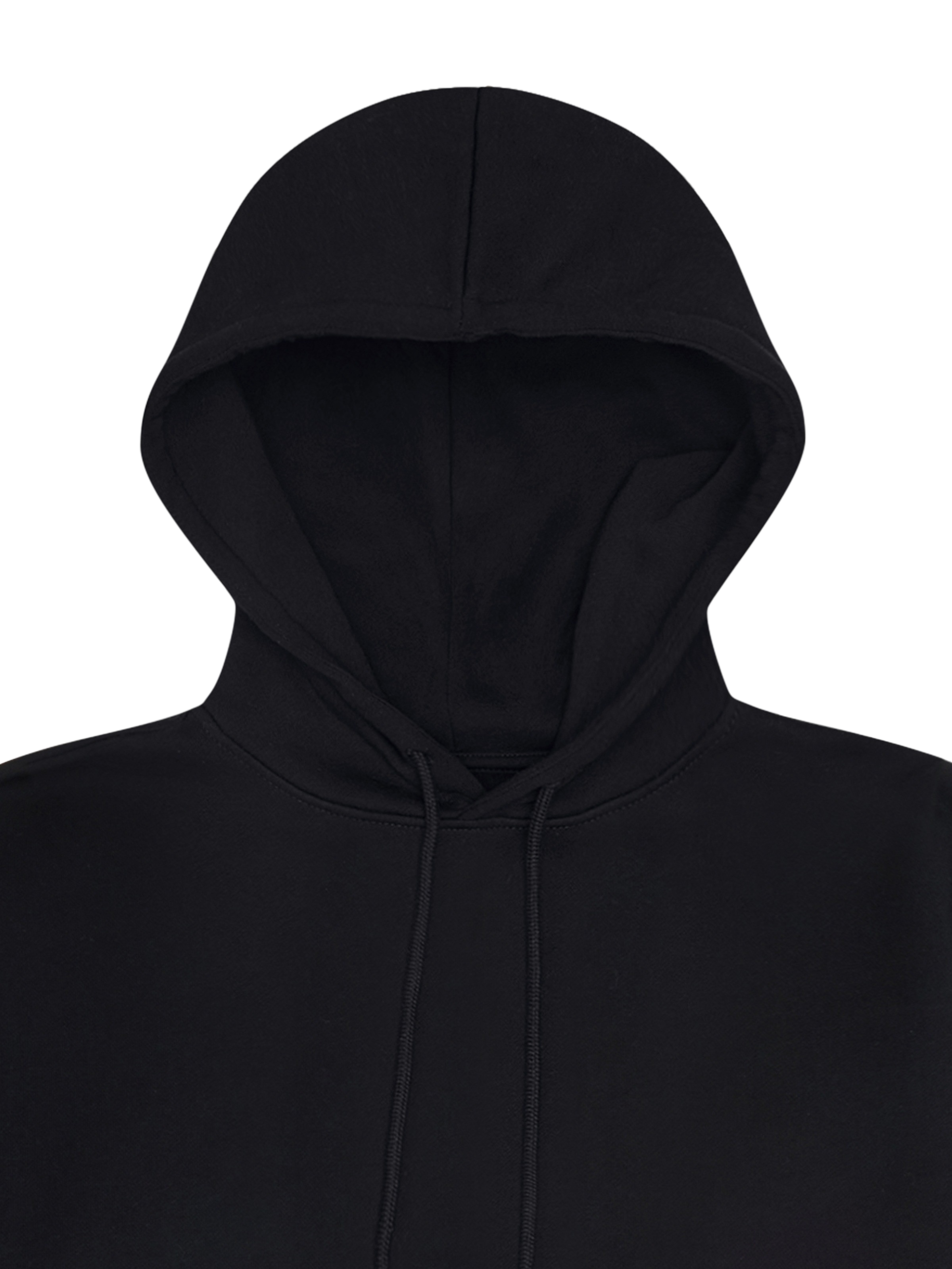 Organic kortærmet hoodie - sort