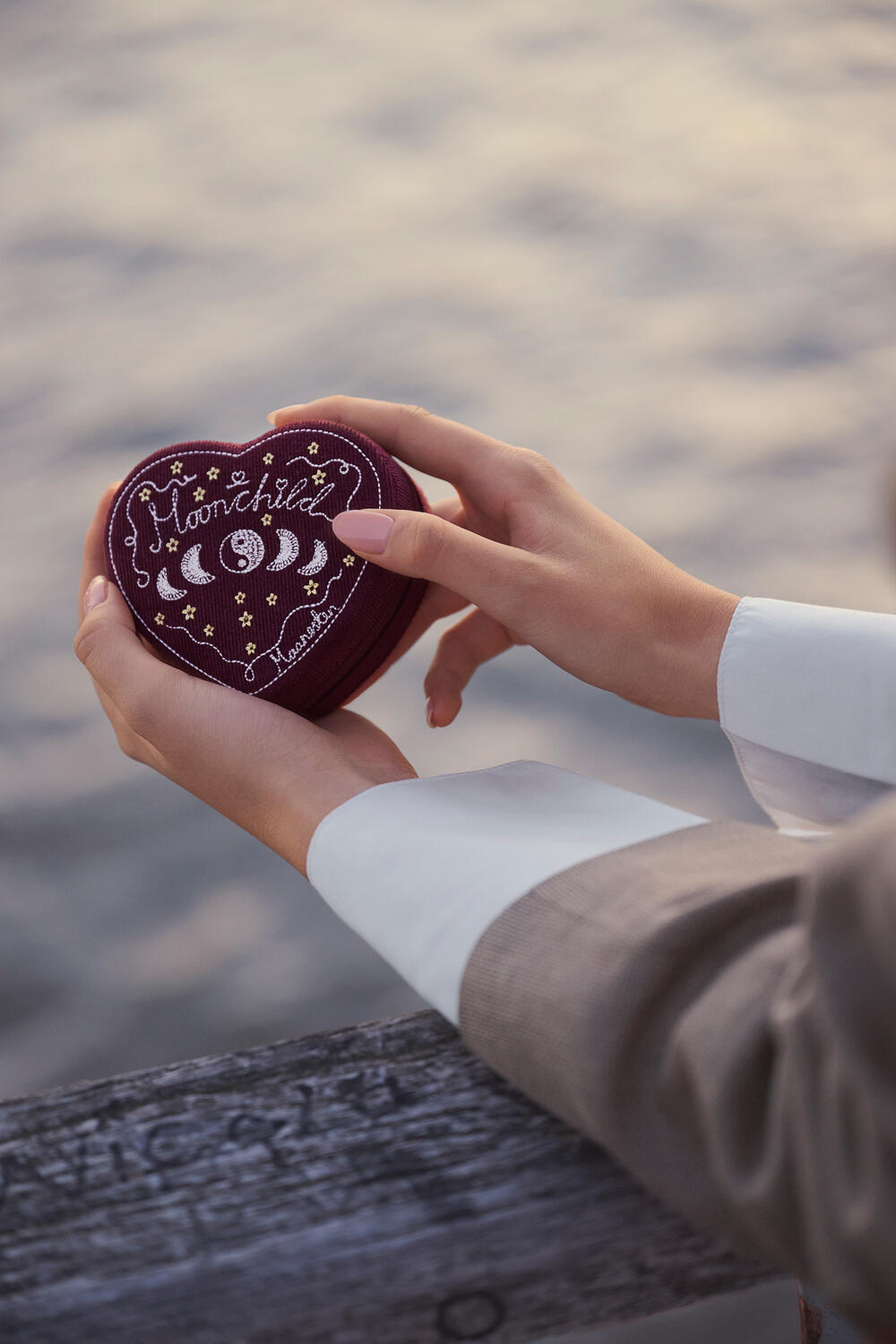 Heart smykkeskrin - Maroon