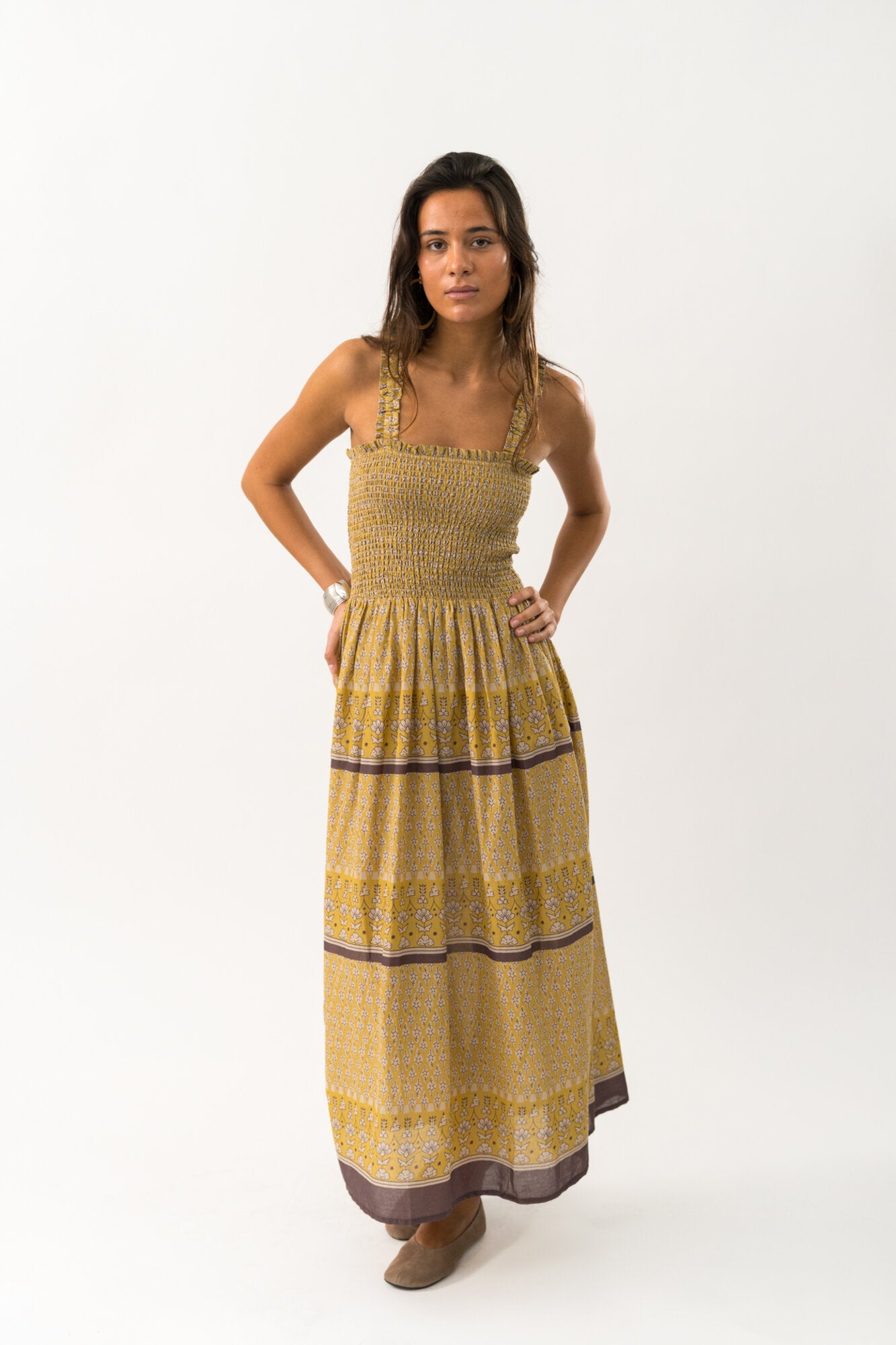Nuda Maxi kjole - Mustard
