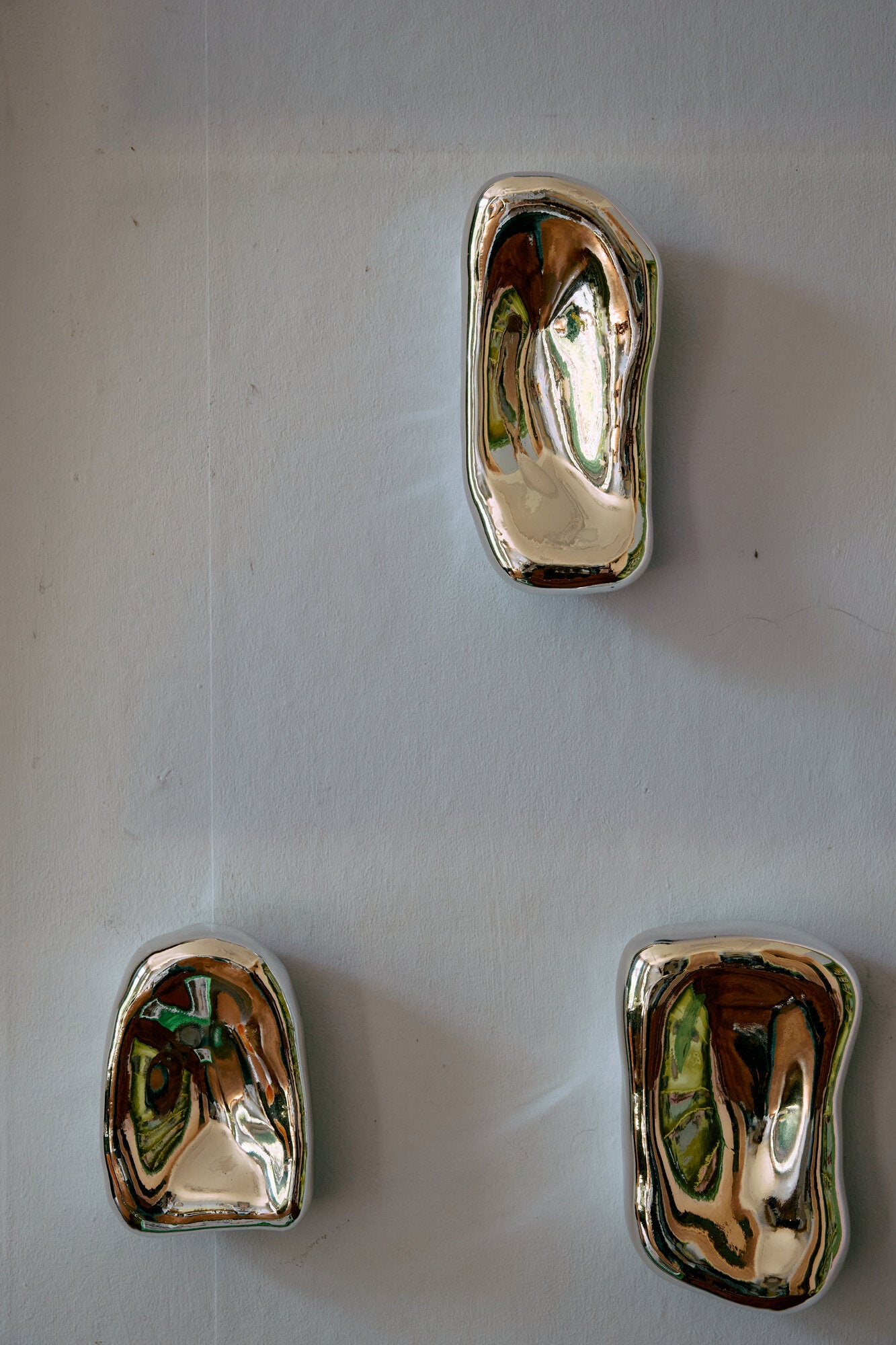 Glas vægskulptur no. 4 - Chrome