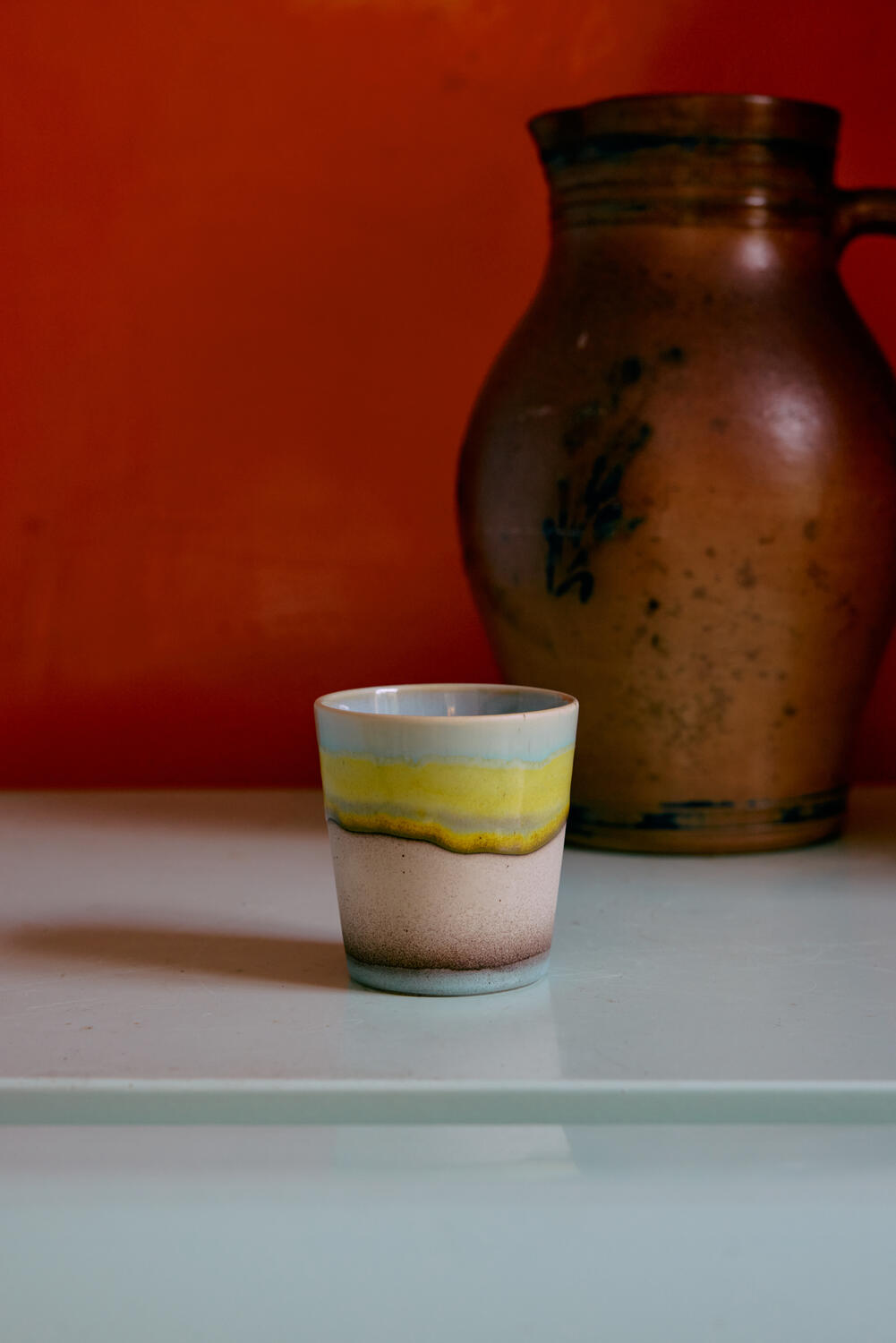 70s Ceramics kaffekopper - Pop Art - 4 stk