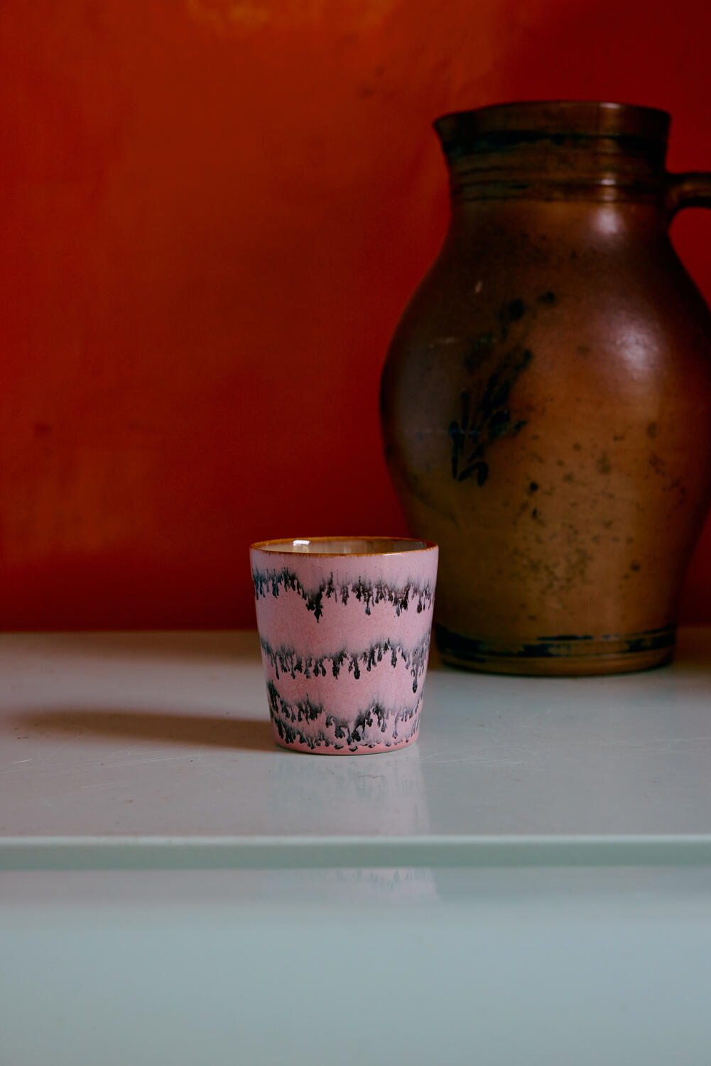 70s Ceramics kaffekopper - Pop Art - 4 stk