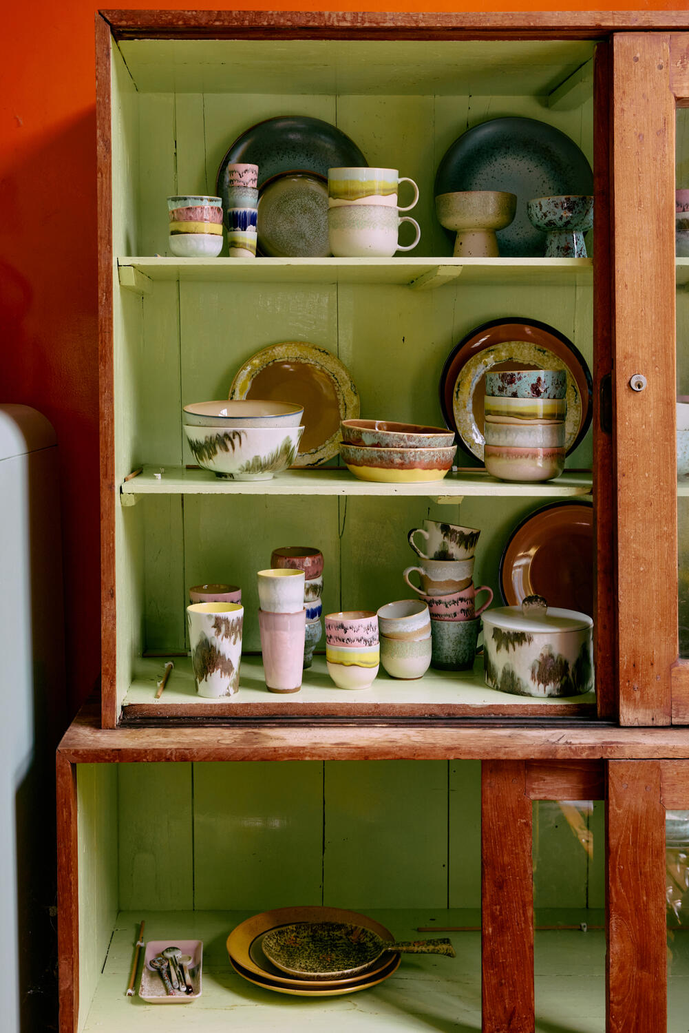 70s Ceramics cafékopper, Deco - 4 stk