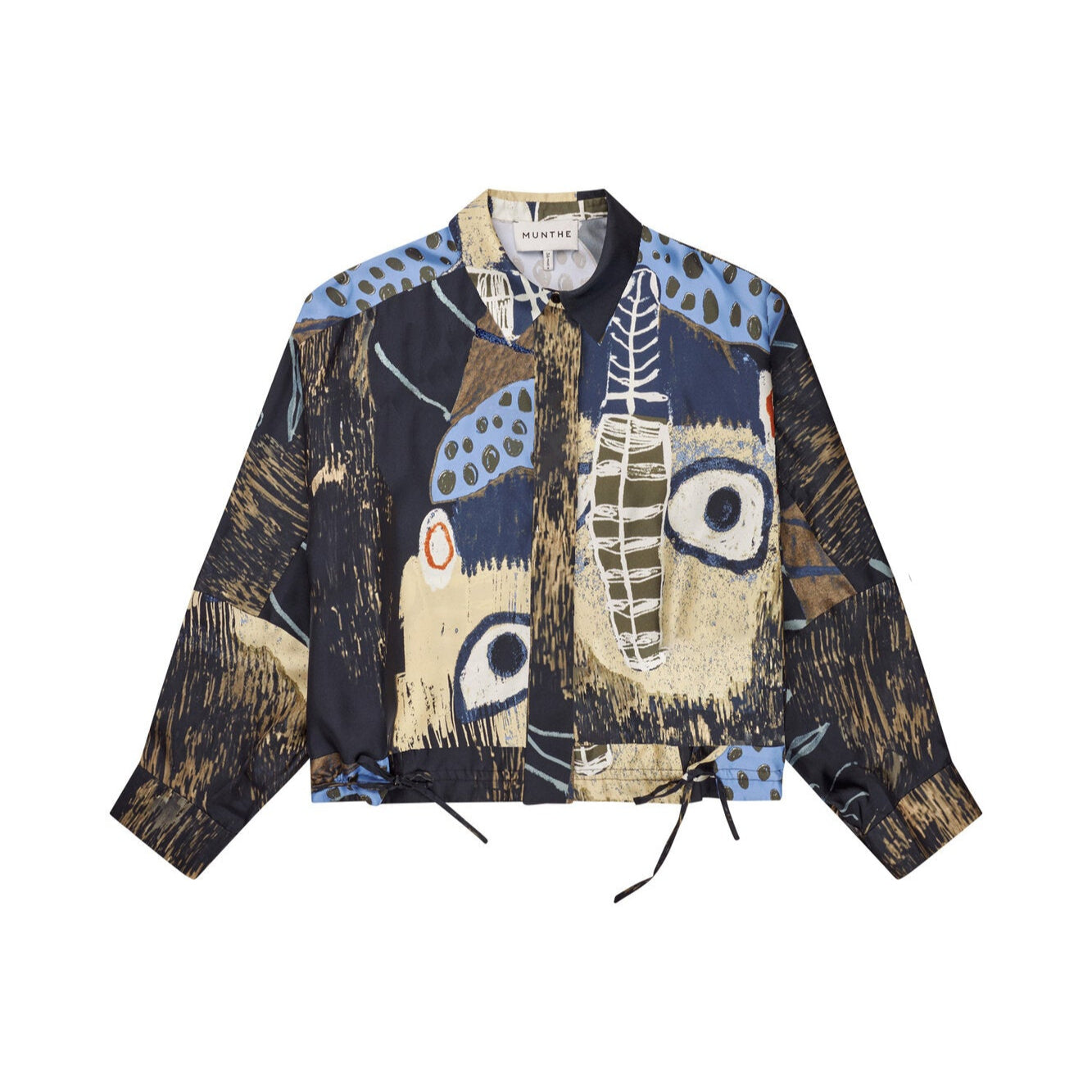 Loasta silkeskjorte - Black Print