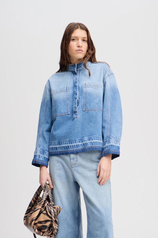 Luxa denimbluse - Light Blue