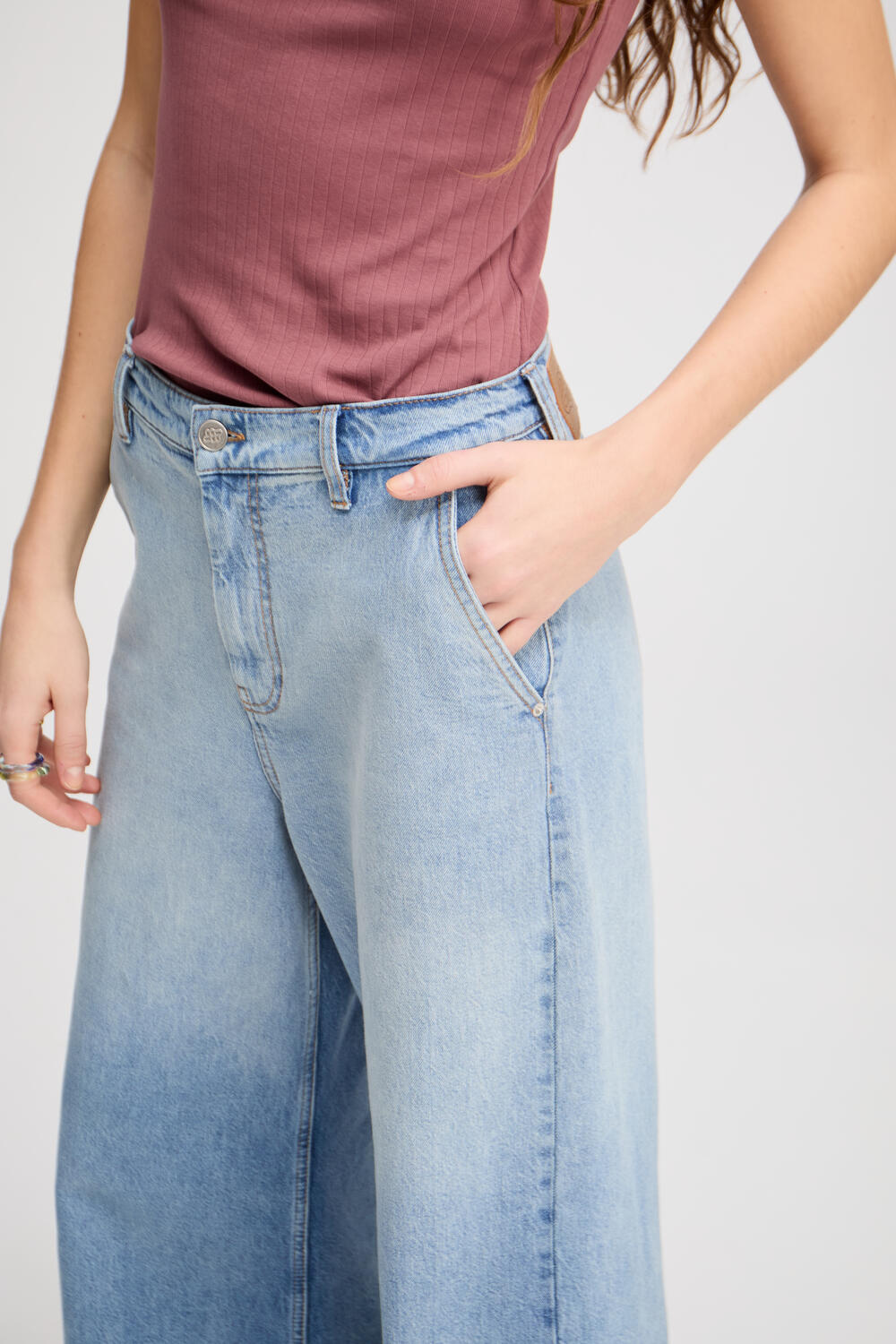 Lecube wide leg jeans - Light Blue