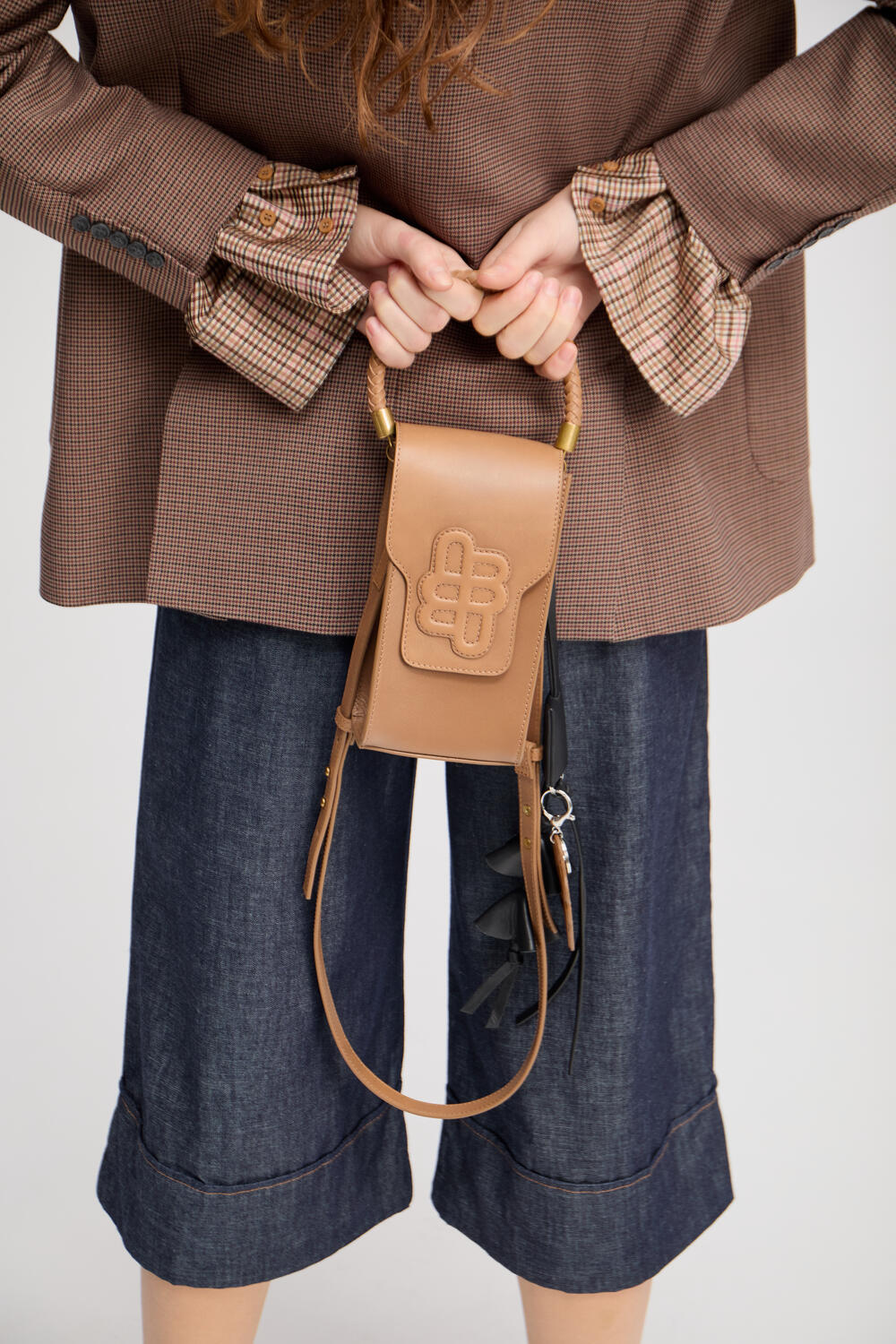 Lavilla lædertaske - brun