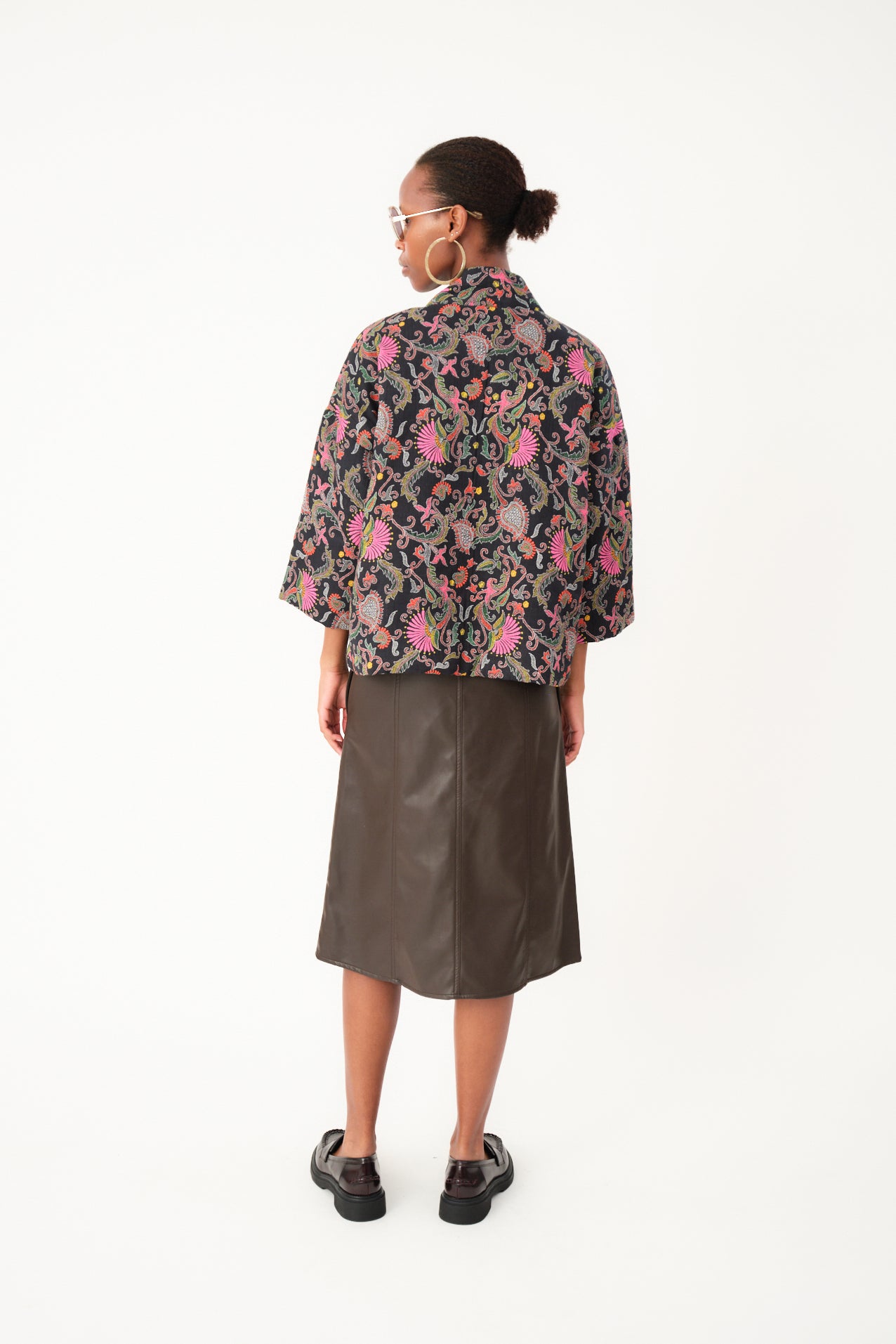 Barbra overgangsjakke - Flower Print