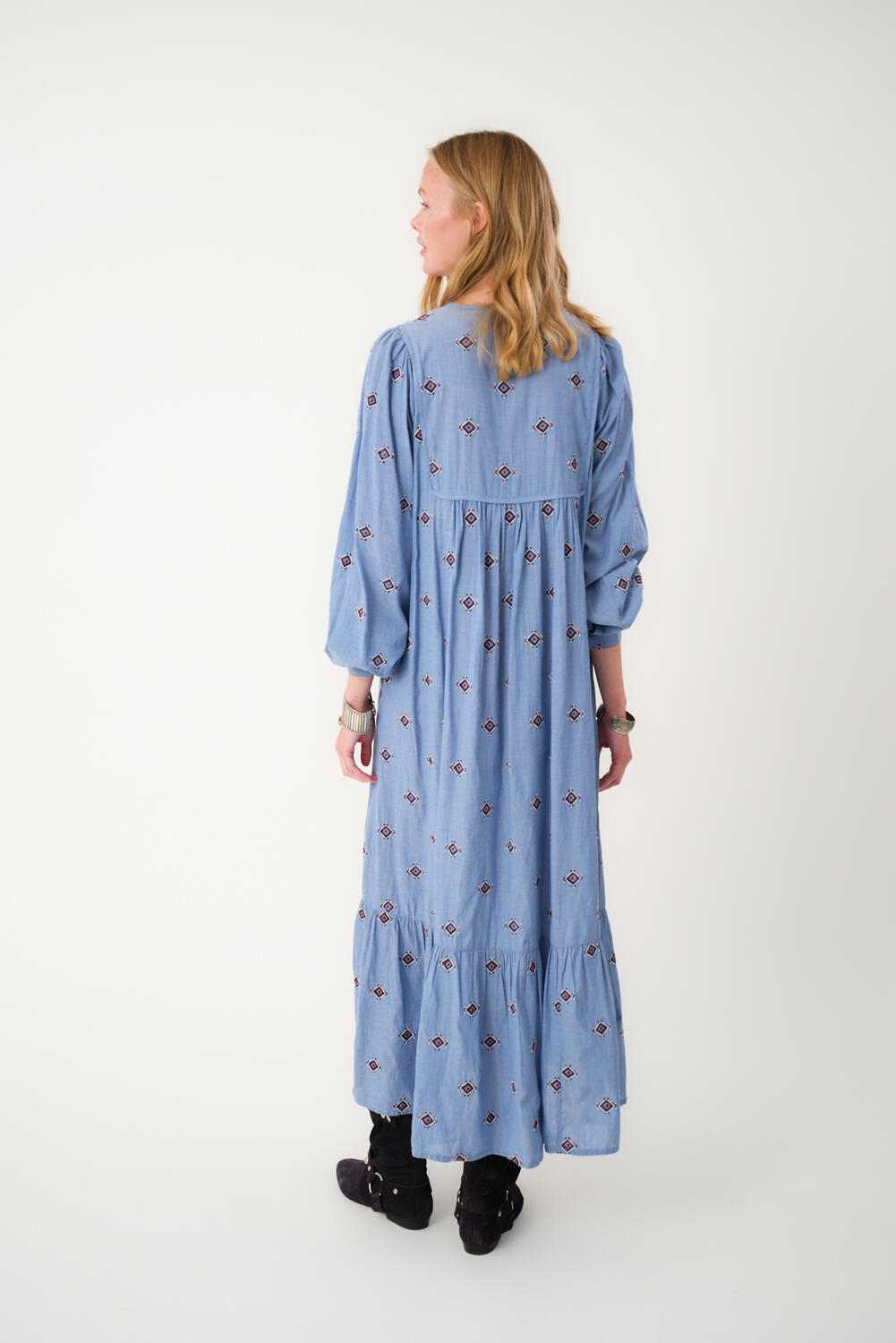 Latour lang kjole - Light Blue