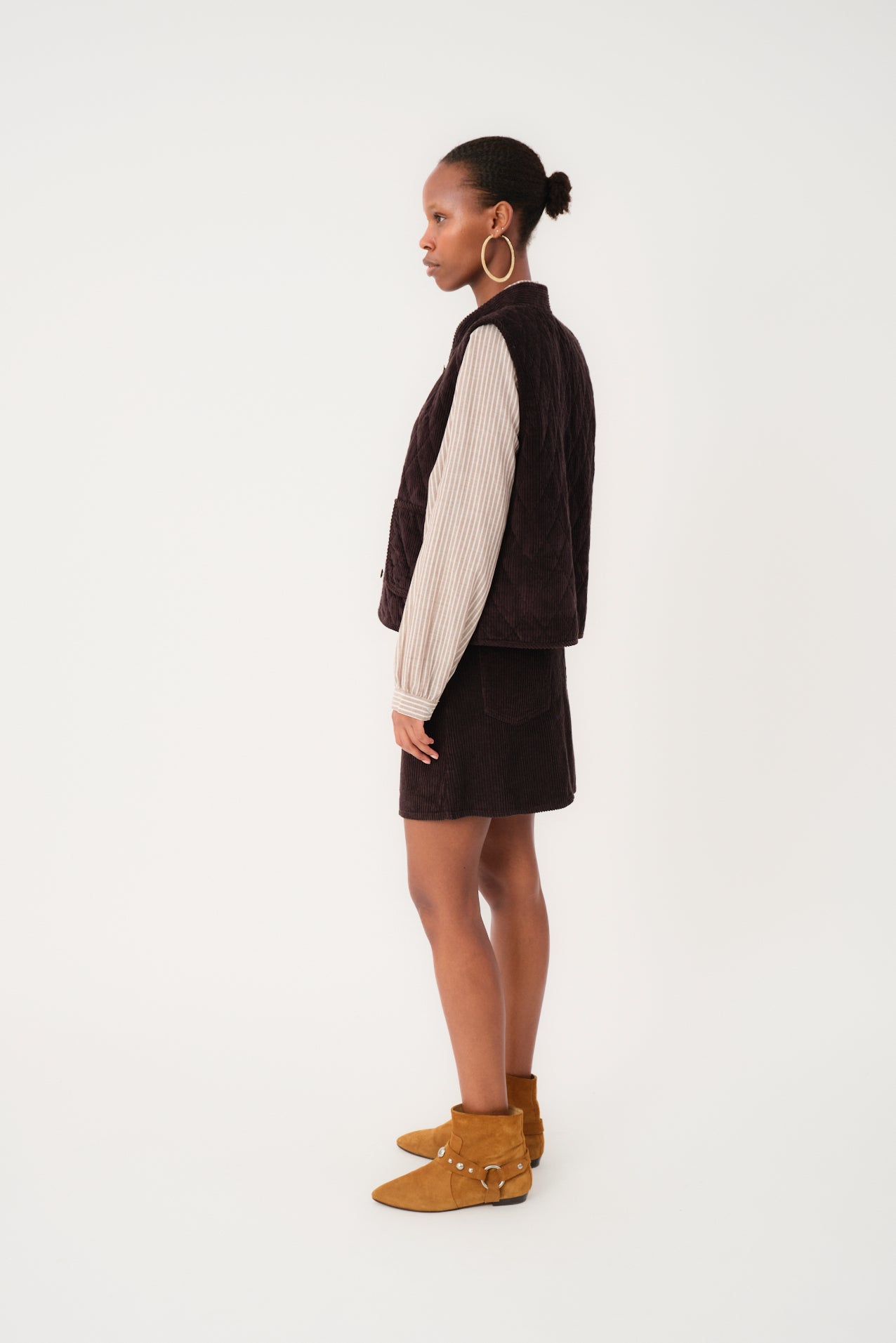 Cairo vest - Dark Mokka