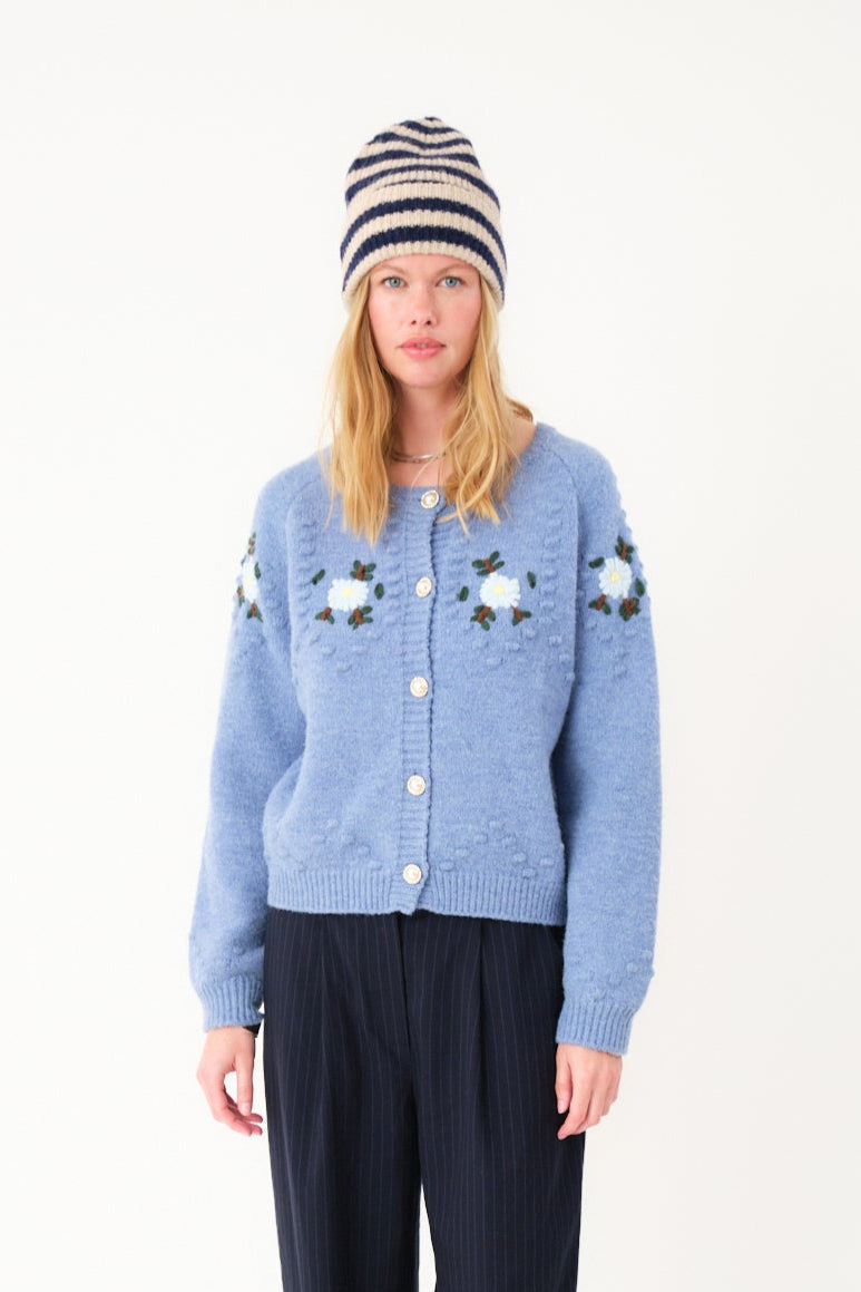 Gracelynn cardigan - Blue Melange