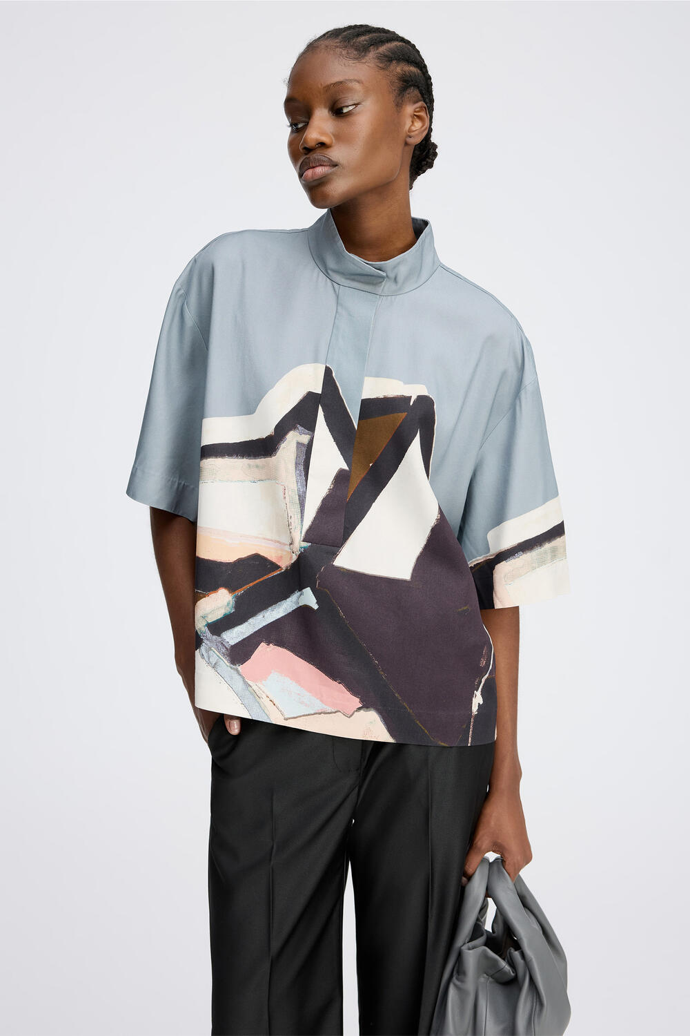 Roger kortærmet skjorte - grå