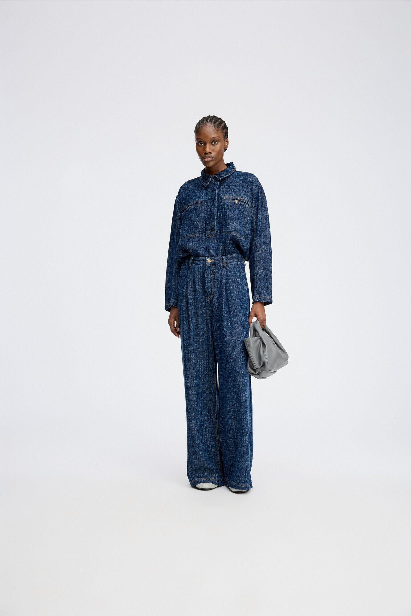 Ruxa Logo denimskjorte - Indigo