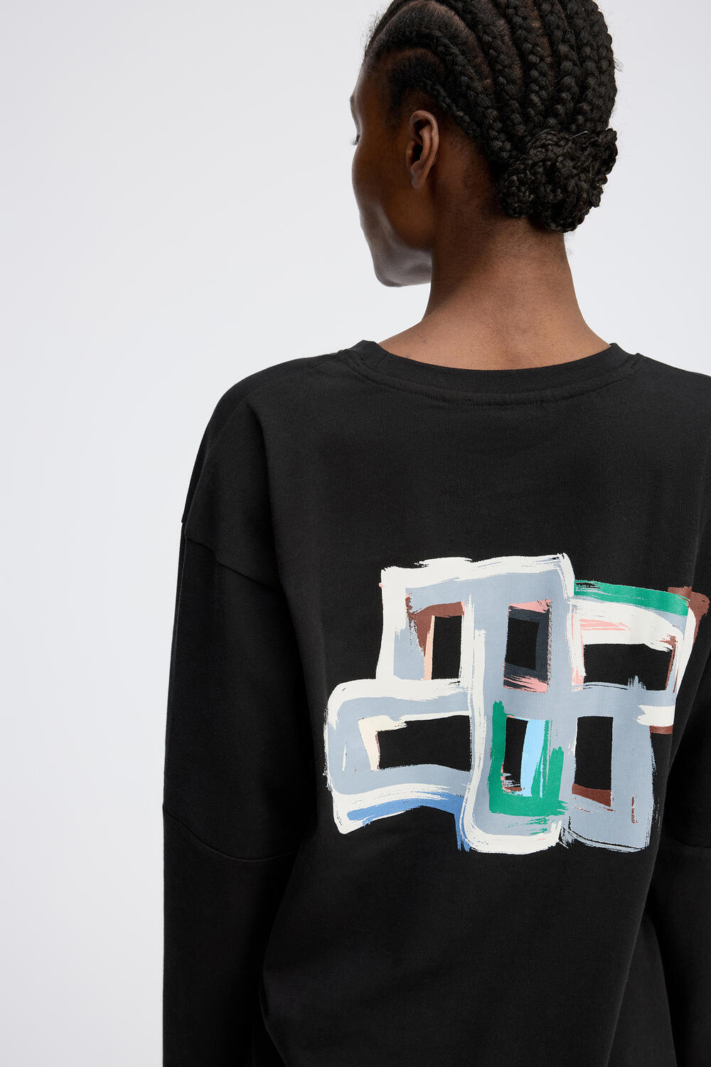 Roomu langærmet t-shirt - sort