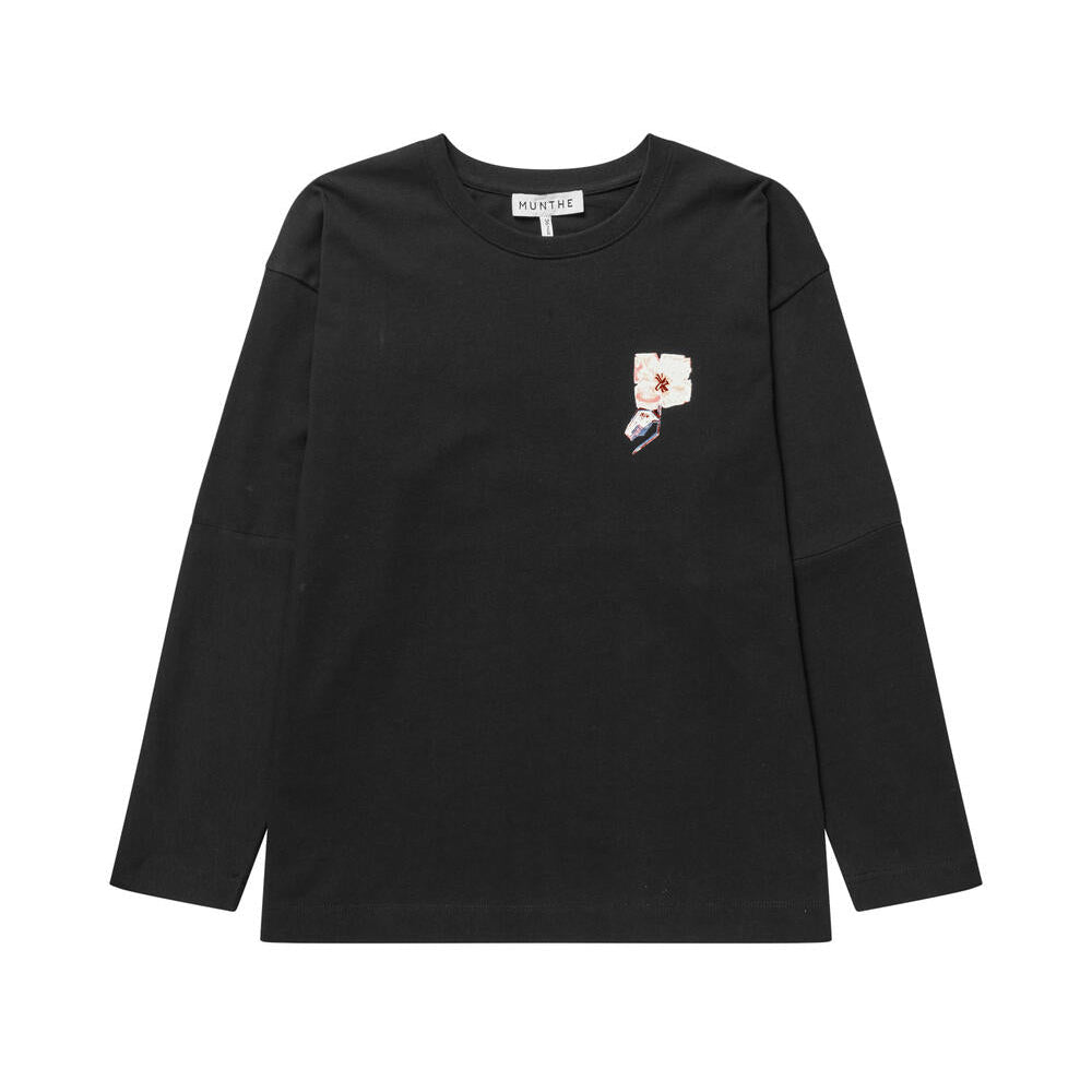 Roomu langærmet t-shirt - sort