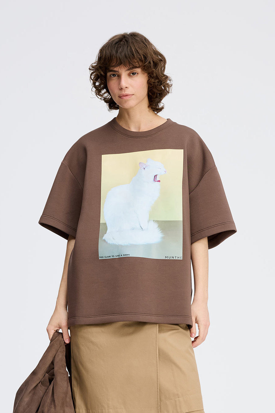 Raploi Neopren Sweat t-shirt - brun