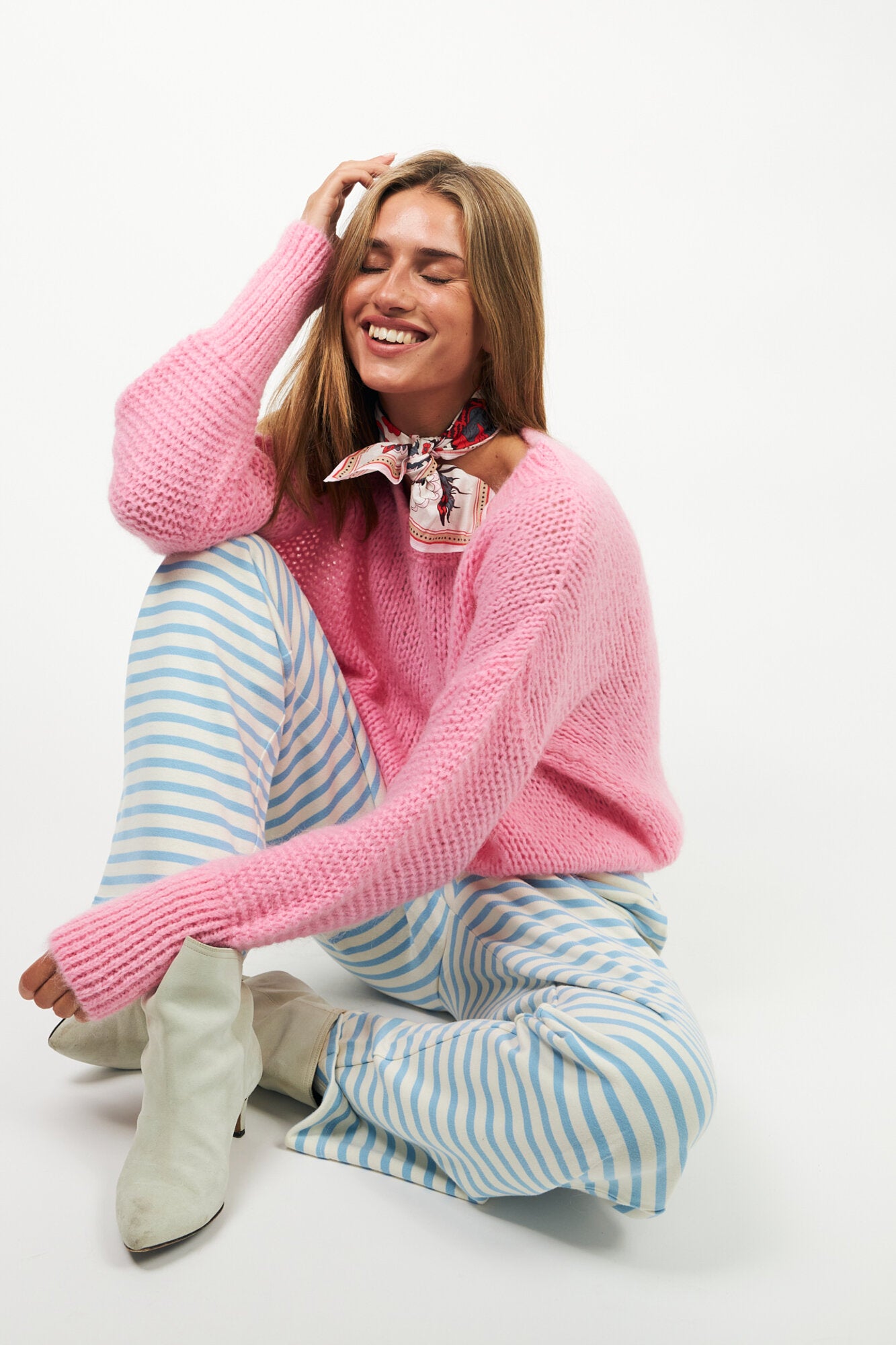 Isolde striktrøje - Light Pink