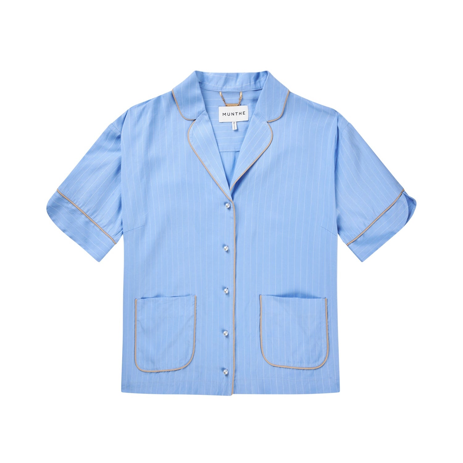 Ushi kortærmet skjorte - blå