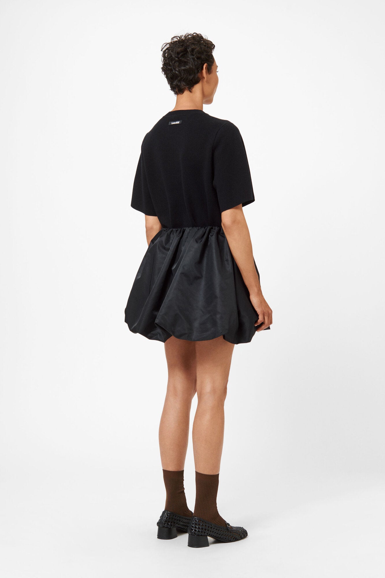 Abbie kort ballon nederdel - sort