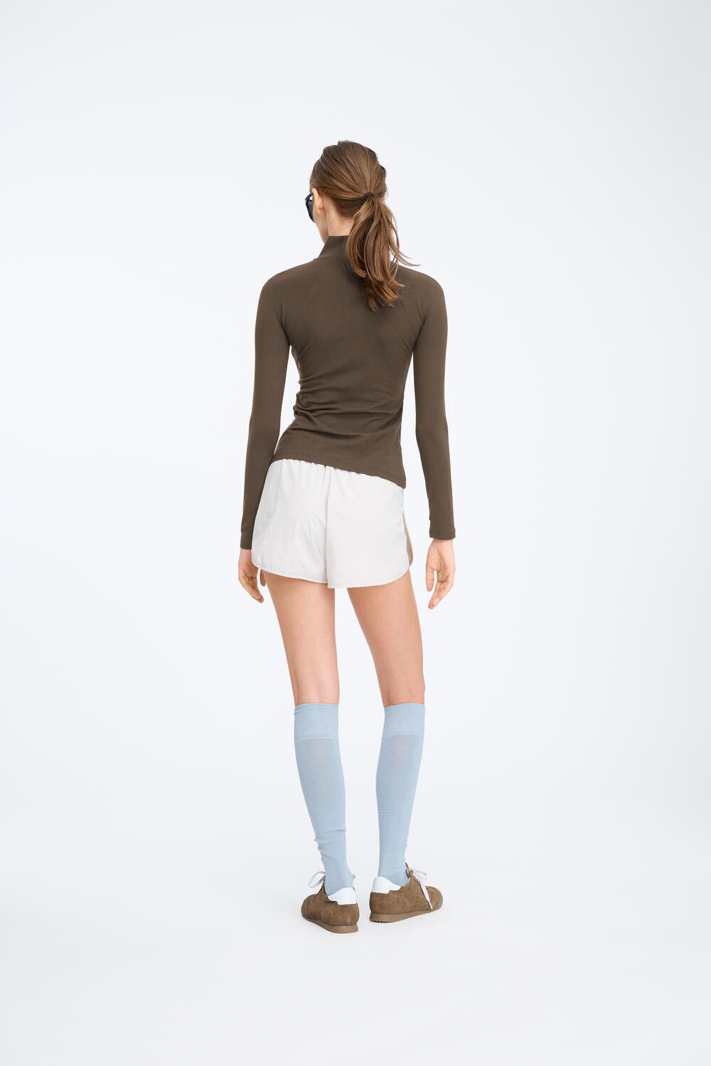 Full Zip Running træningsbluse - Mocca