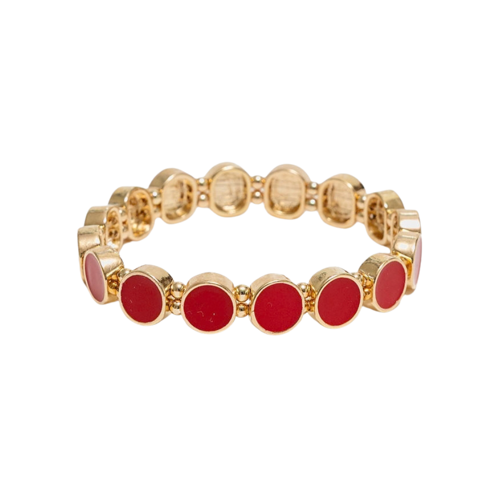 Ava Petite Elastic armbånd - rød