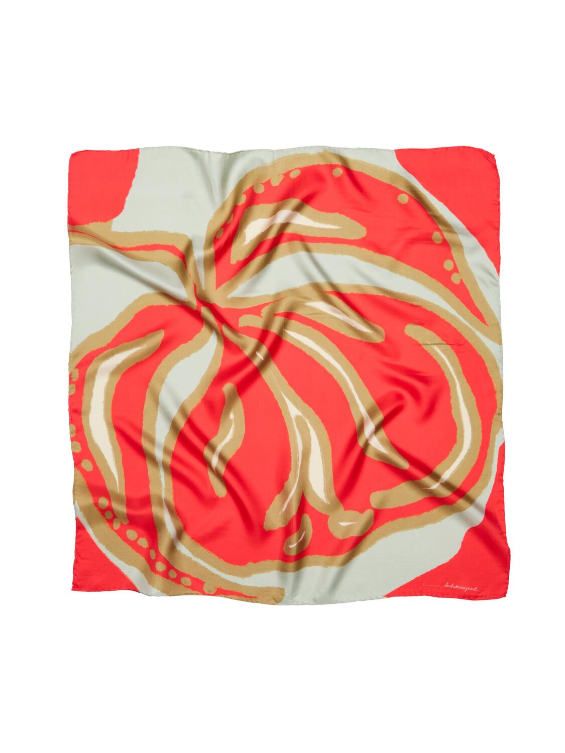 Graphiflora Sia silketørklæde - Grenadine Red