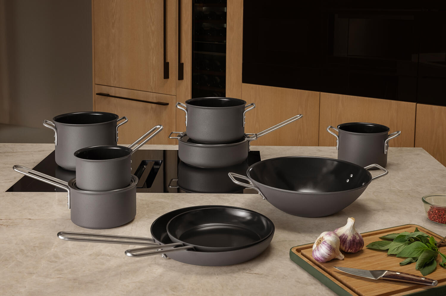 Grey Line stegepande - Ø28 cm