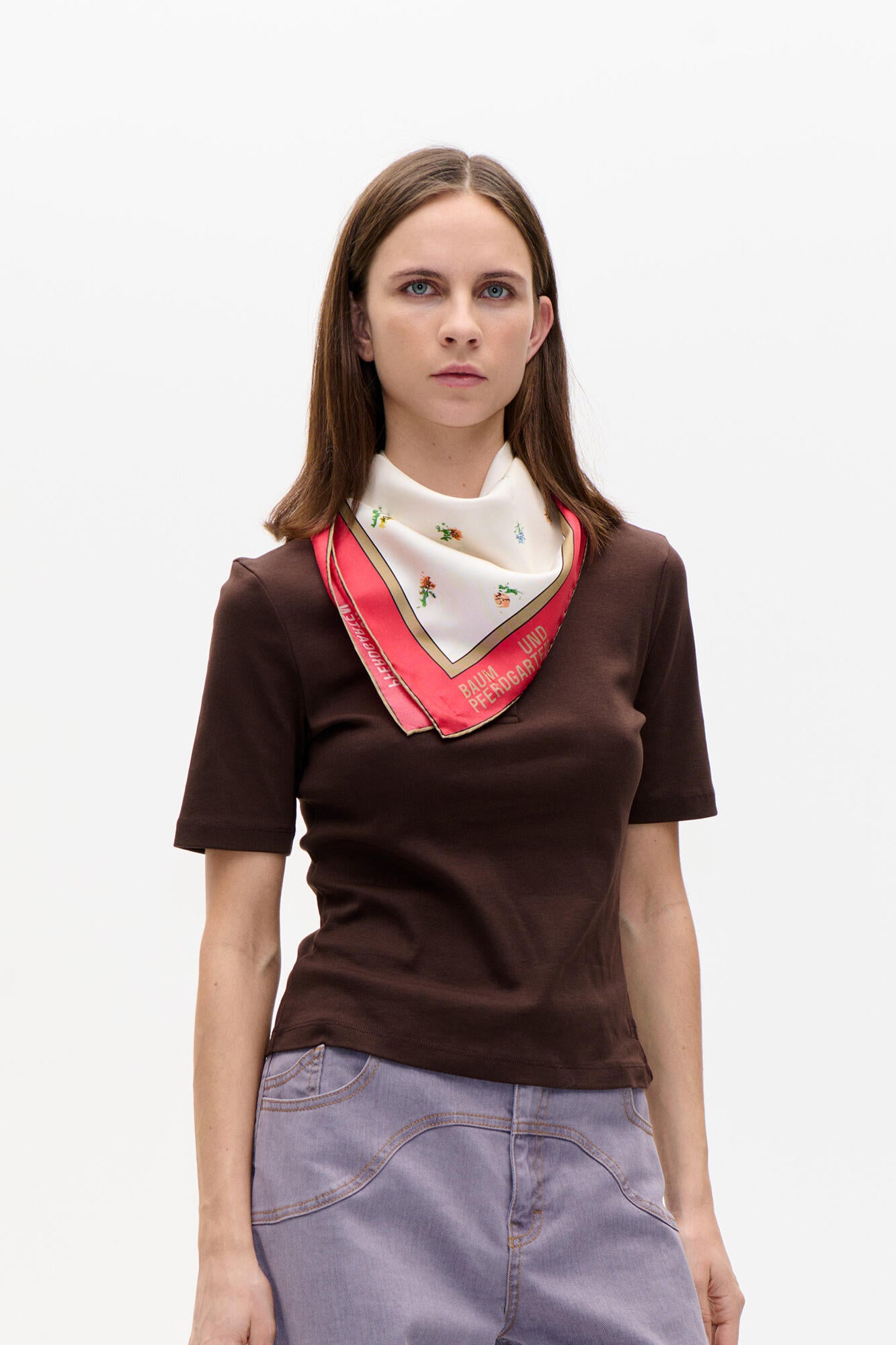 Leah silketørklæde - Petite Flower Scarf