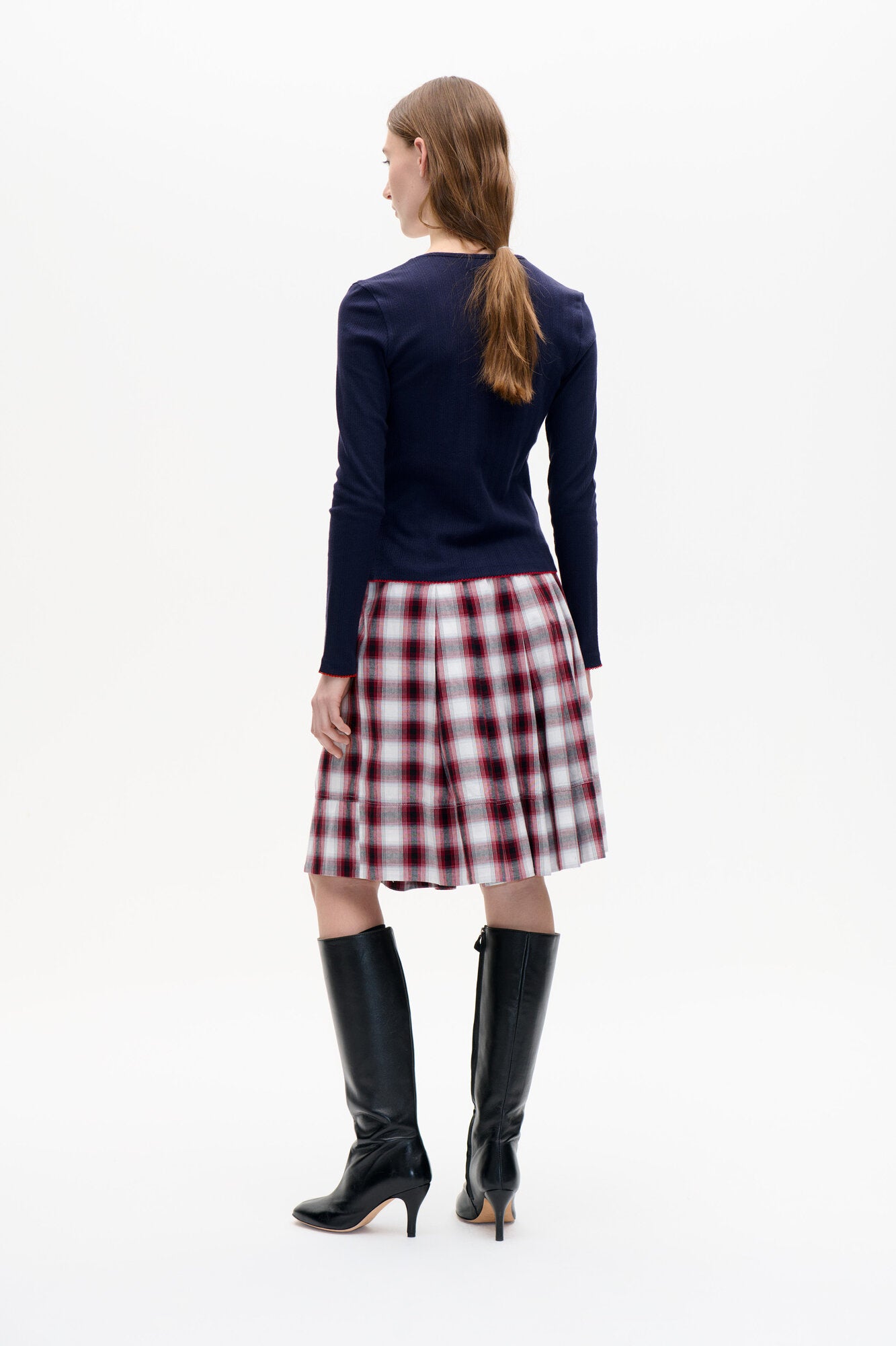 Silja nederdel - Red Check