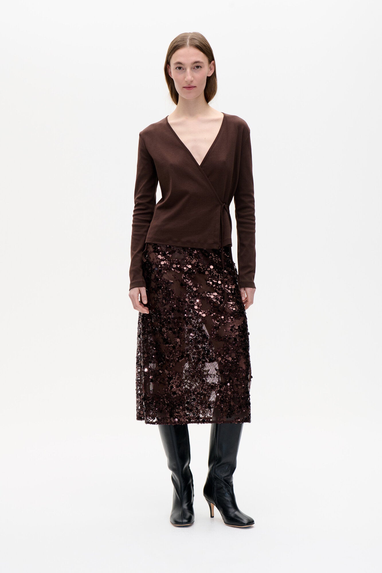 Shania nederdel - Coffee Bean Brown