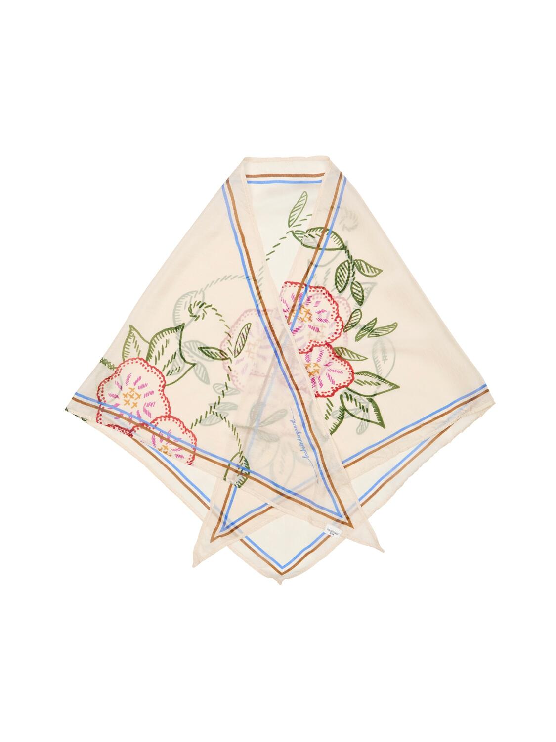 Efloria Triangle Taby silketørklæde - Birch White