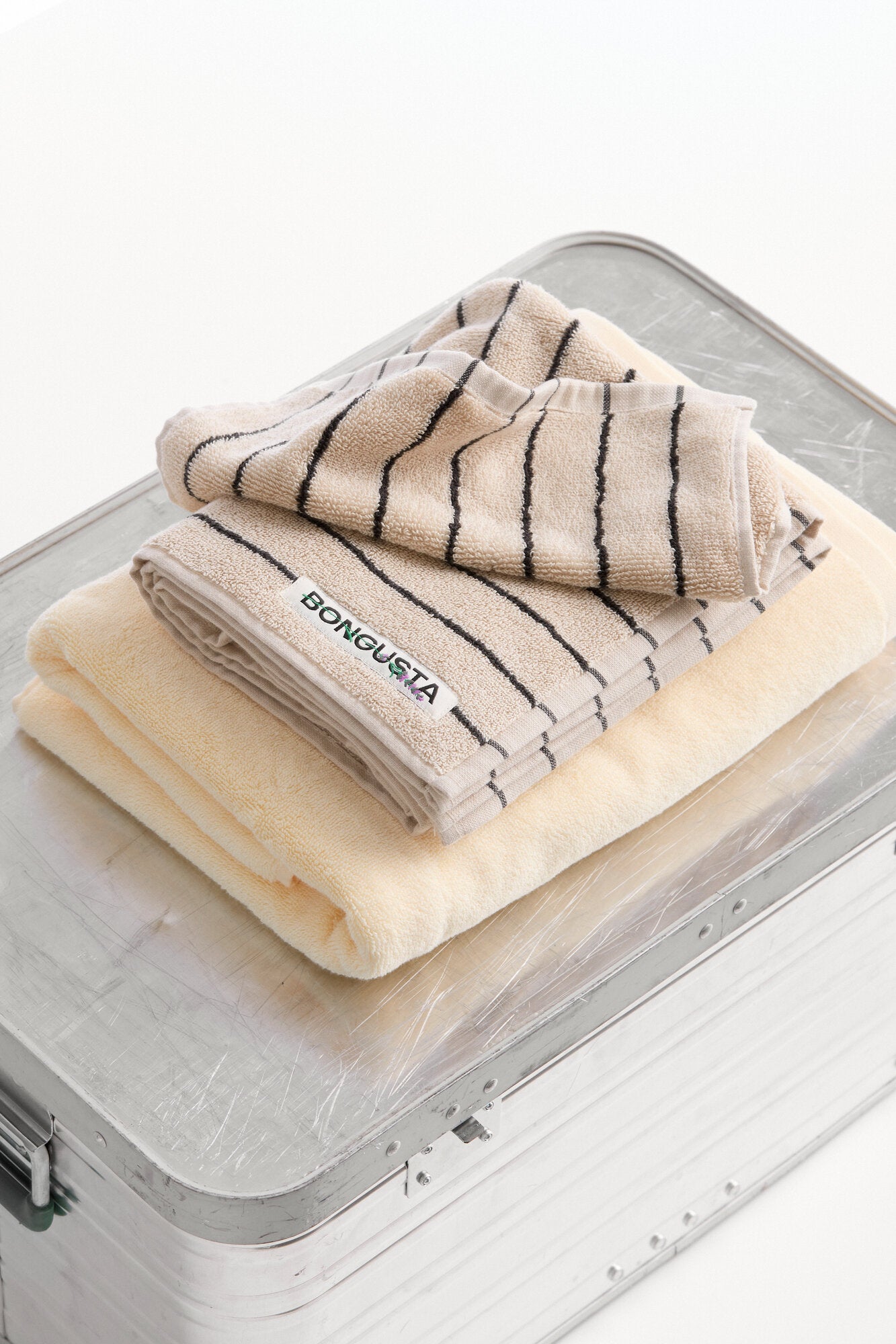 3 stk håndklæde sampak - Creme & Ink/Vanilla