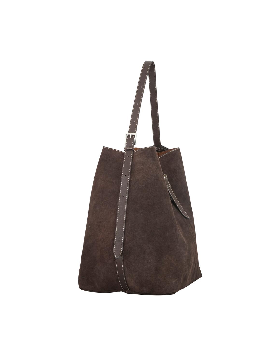 Suede Leah taske - Chocolate Torte