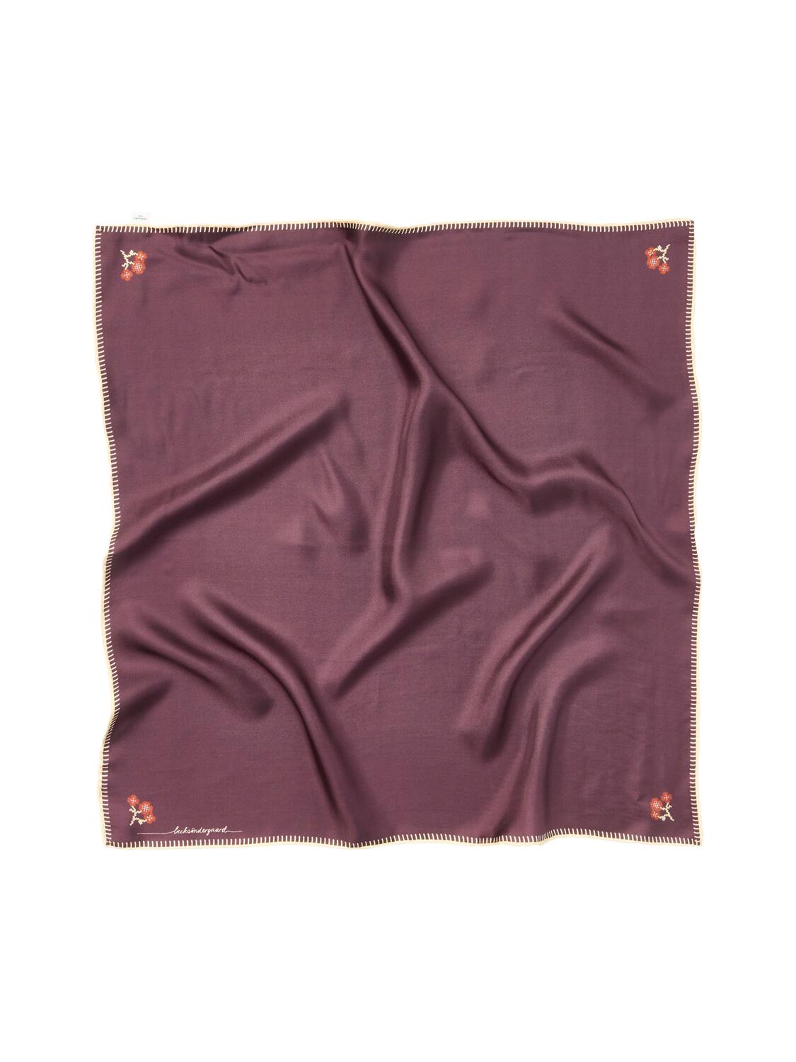 Flotile Stitch Sia halstørklæde - Maroon Brown
