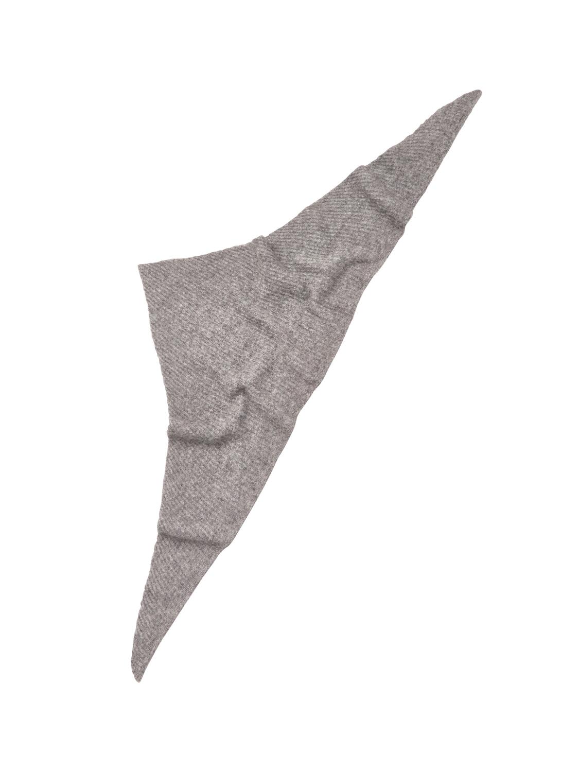 Alpaca-Wool Triangle halstørklæde - Grey Melange
