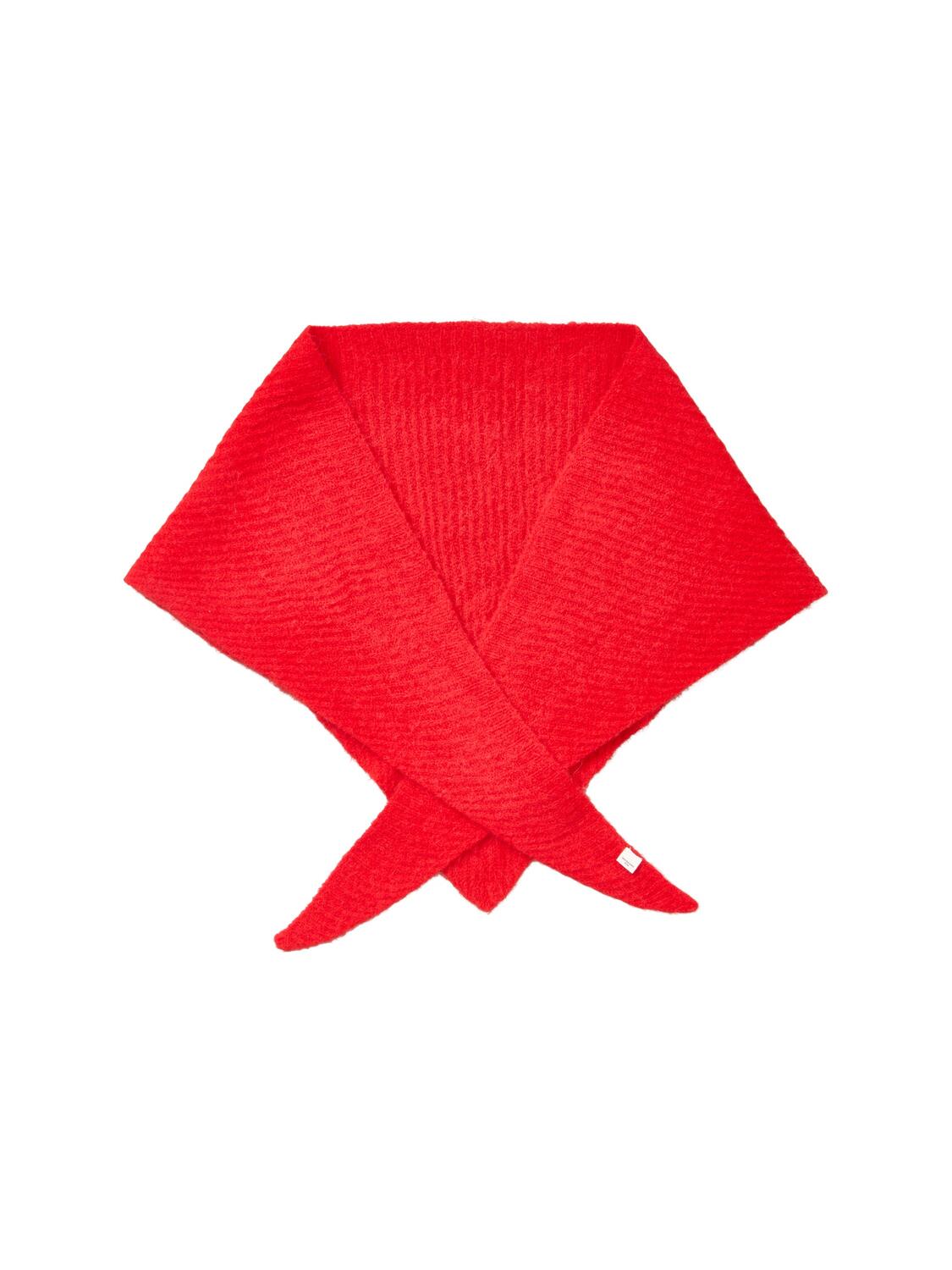 Alpaca-Wool Triangle halstørklæde - Salsa Red